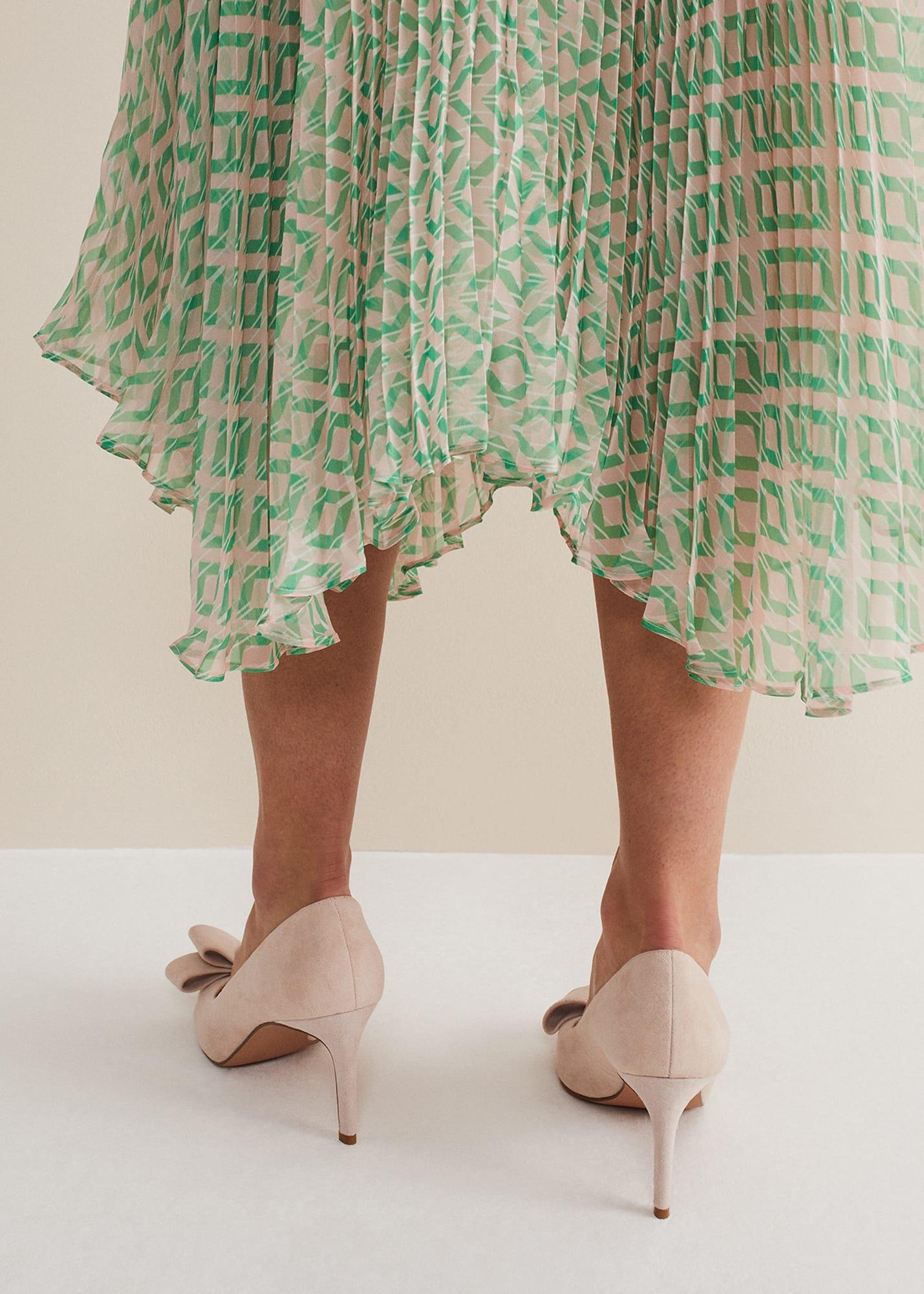 Suede Bow Front Court Shoe