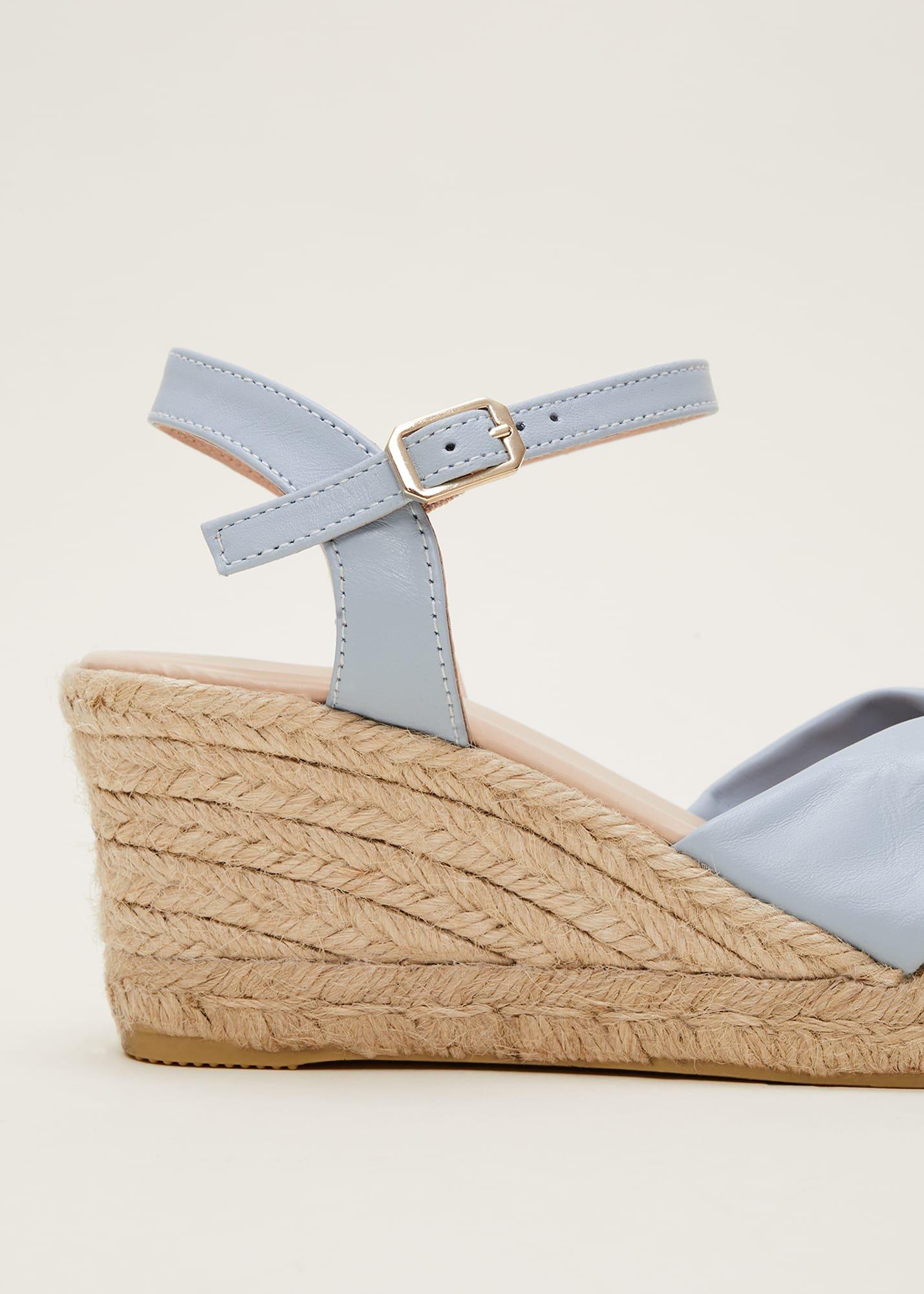 Leather Knot Front Espadrilles