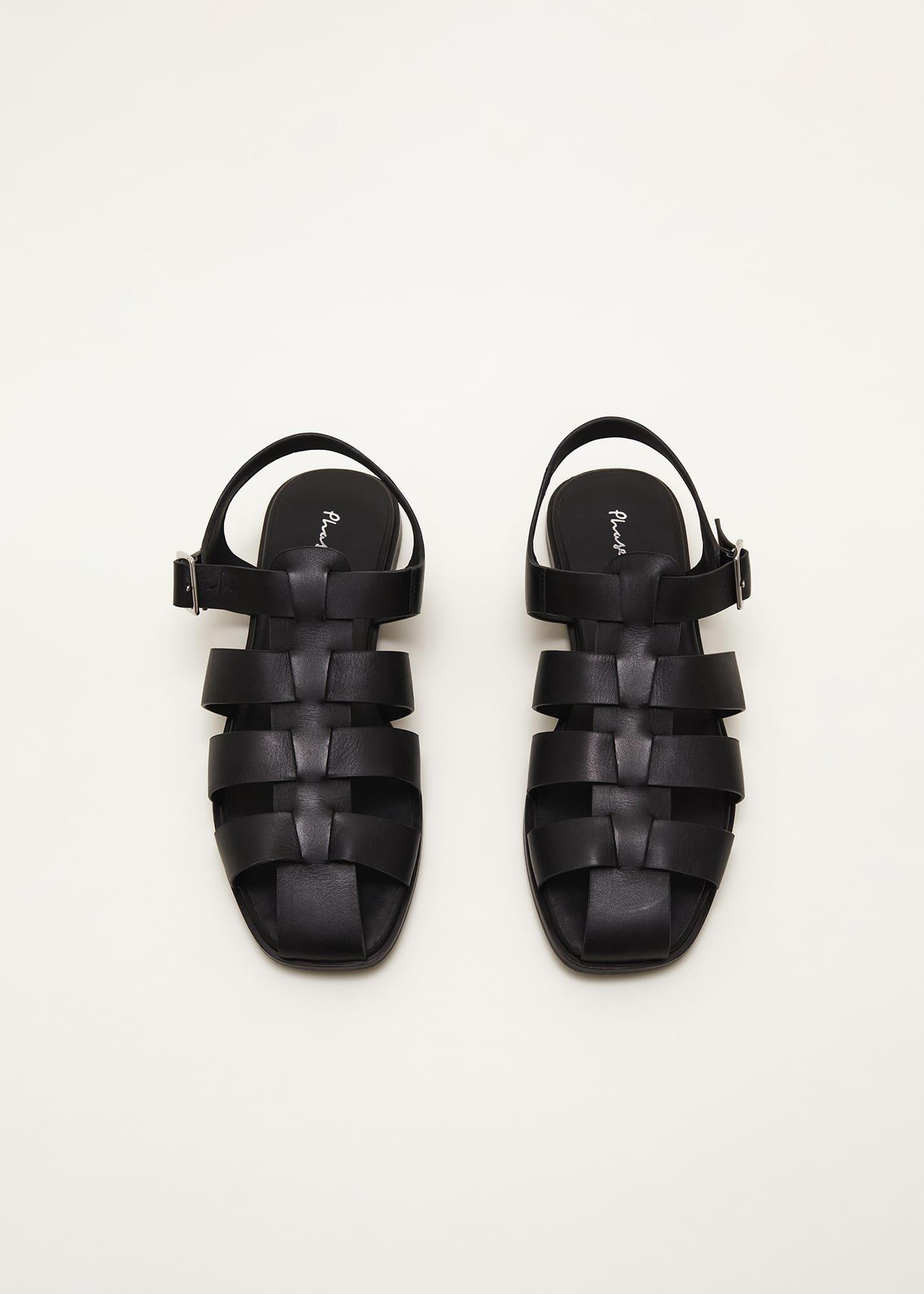 Leather Chunky Strap Sandal