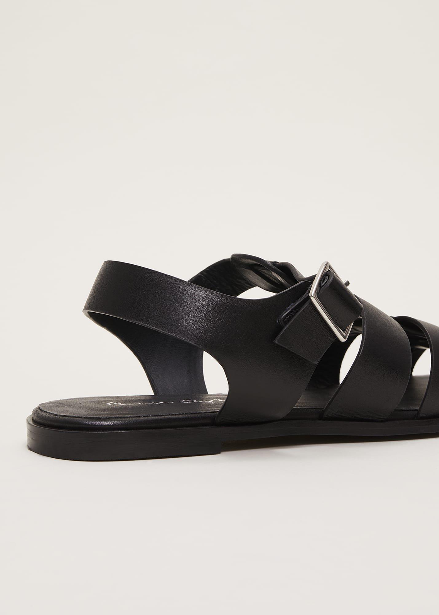 Leather Chunky Strap Sandal