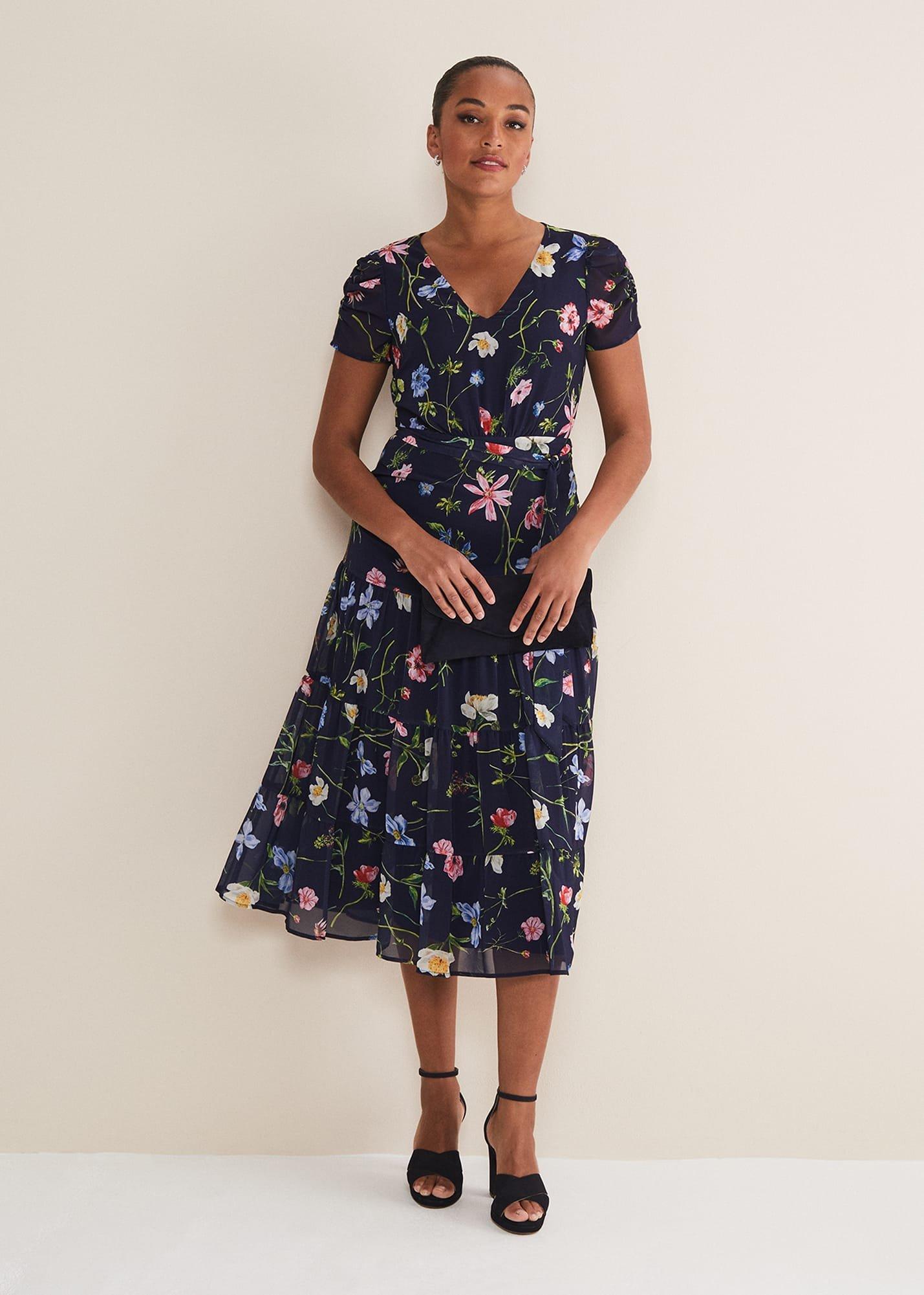 Navy Suede Platform Heels