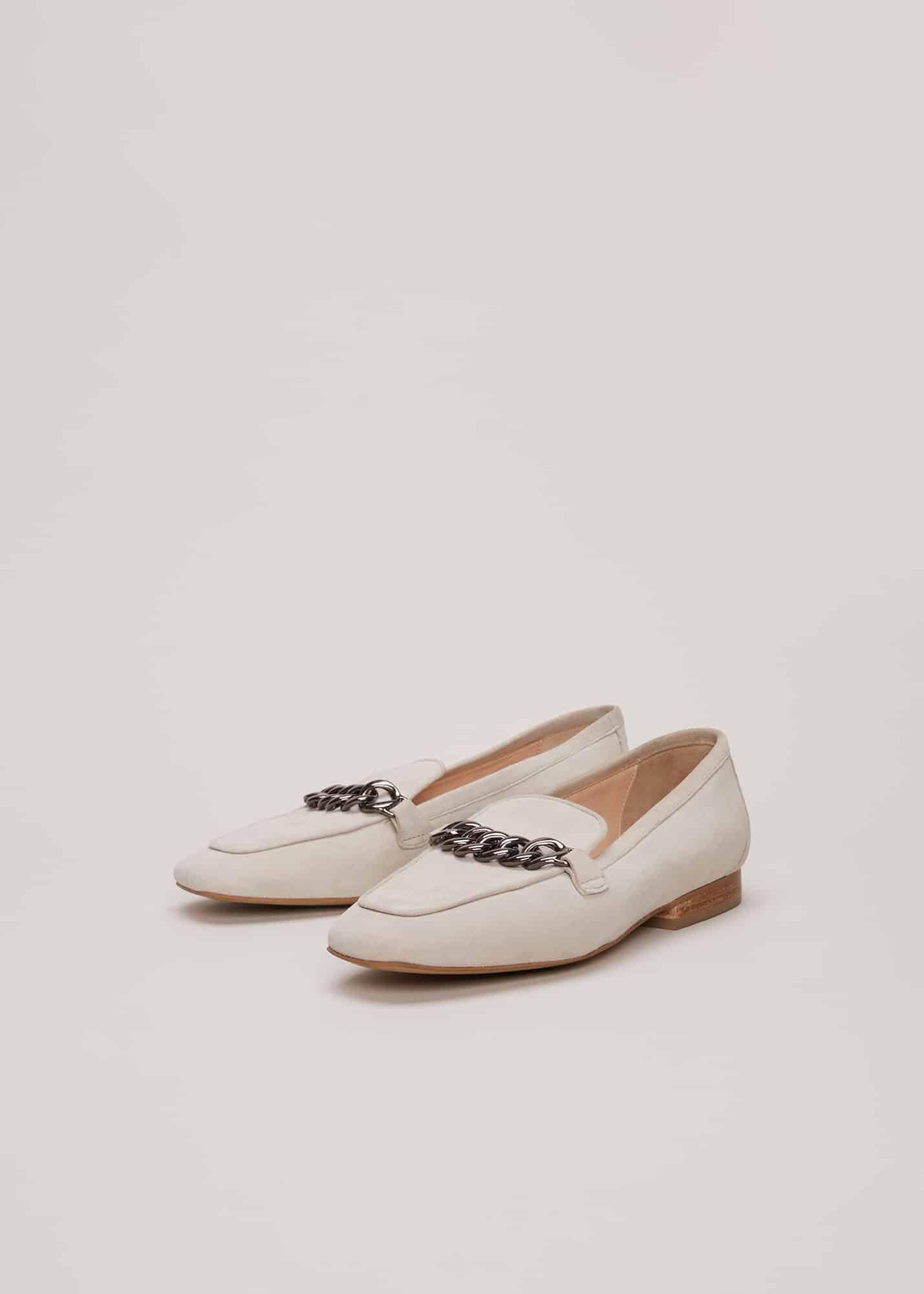 Grey Chain Detail Loafers