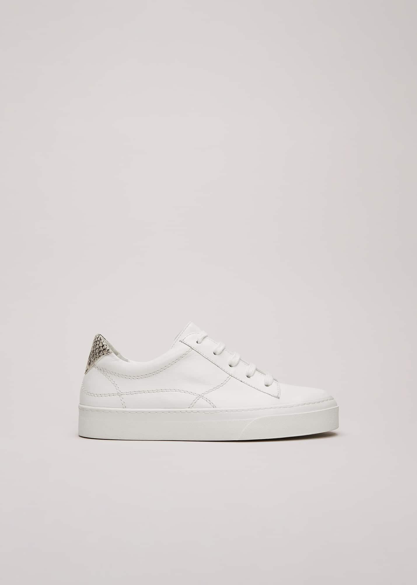 White Leather Trainers