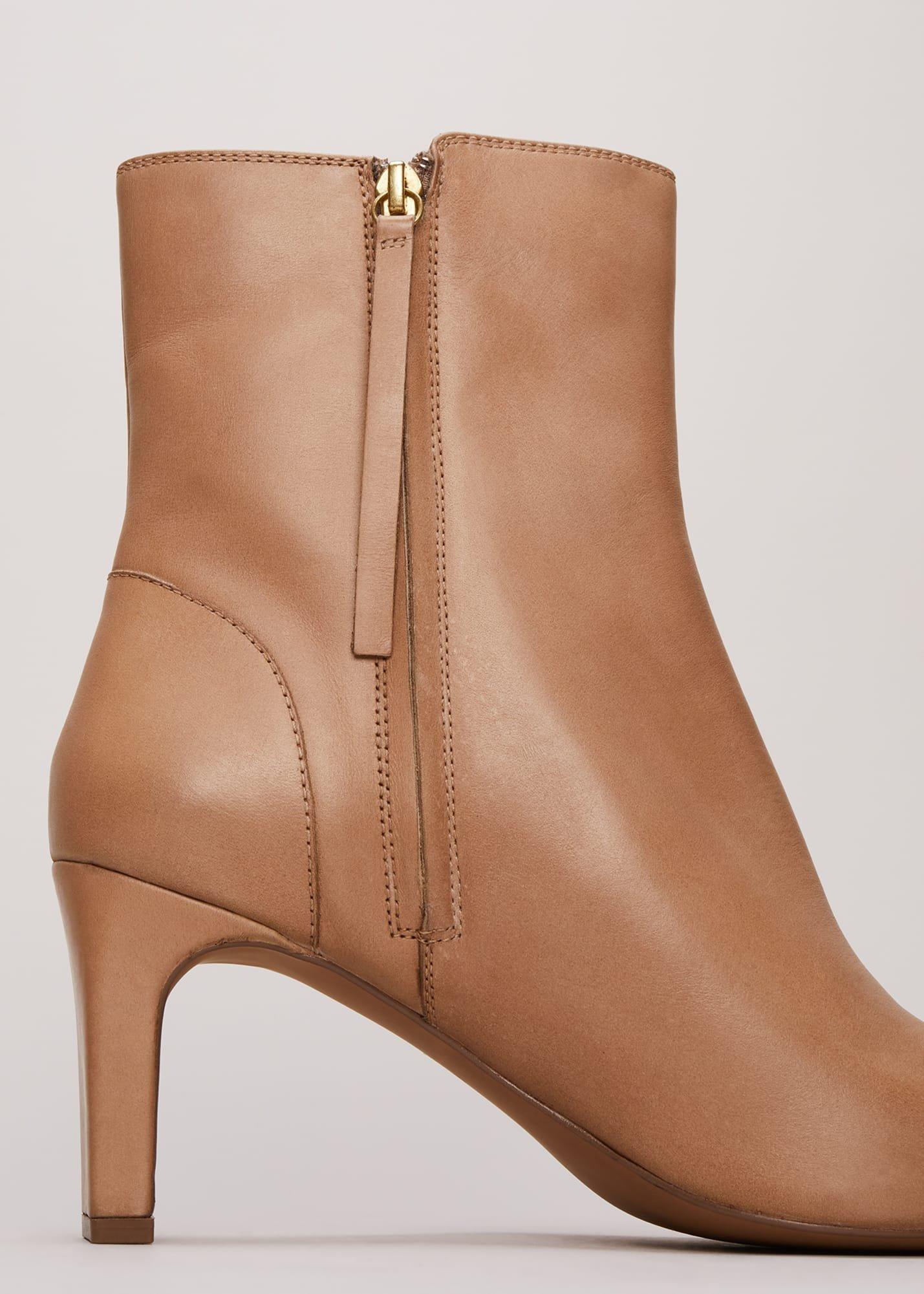 Brown Leather Ankle Boots