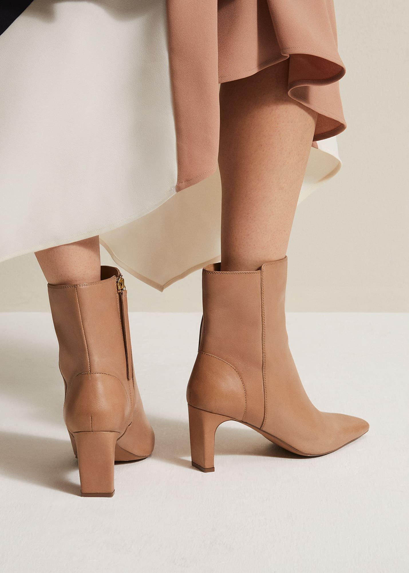 Brown Leather Ankle Boots