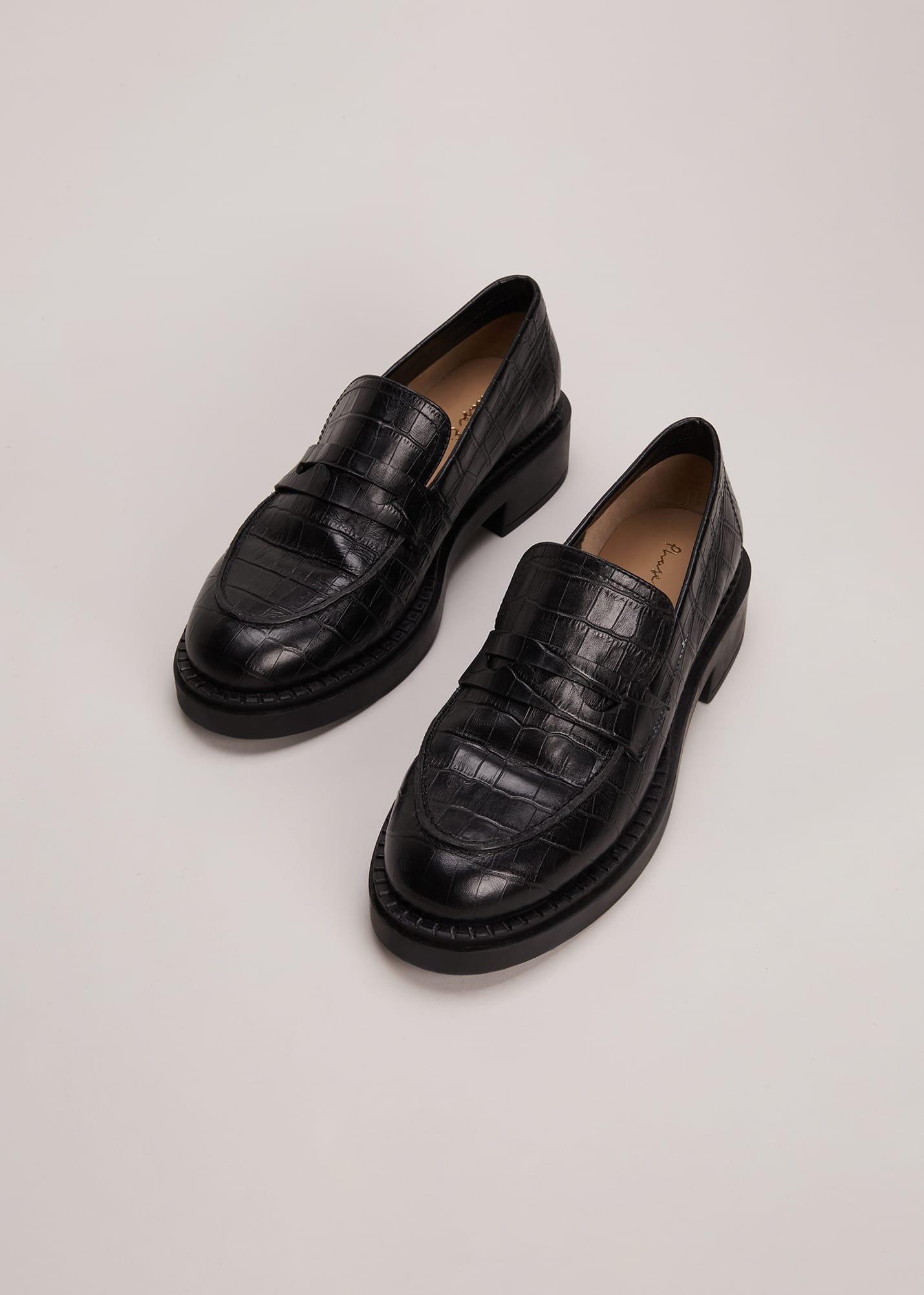 Black Chunky Loafers