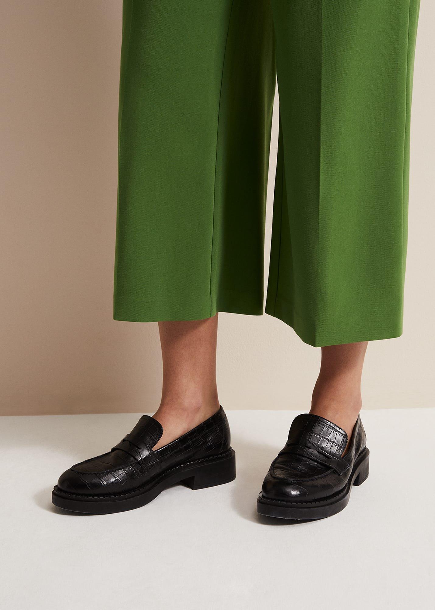 Black Chunky Loafers