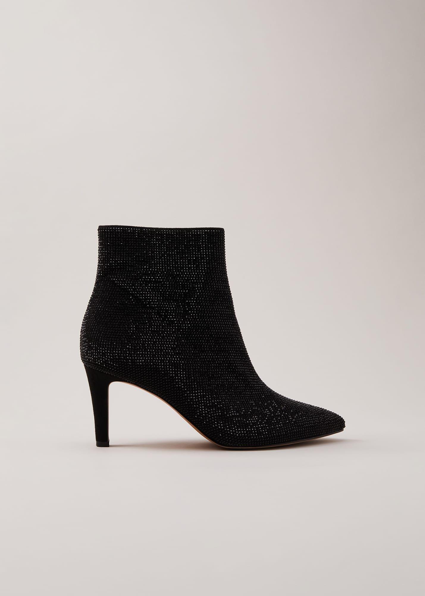 Schwarze Stiefel mit Glitzer