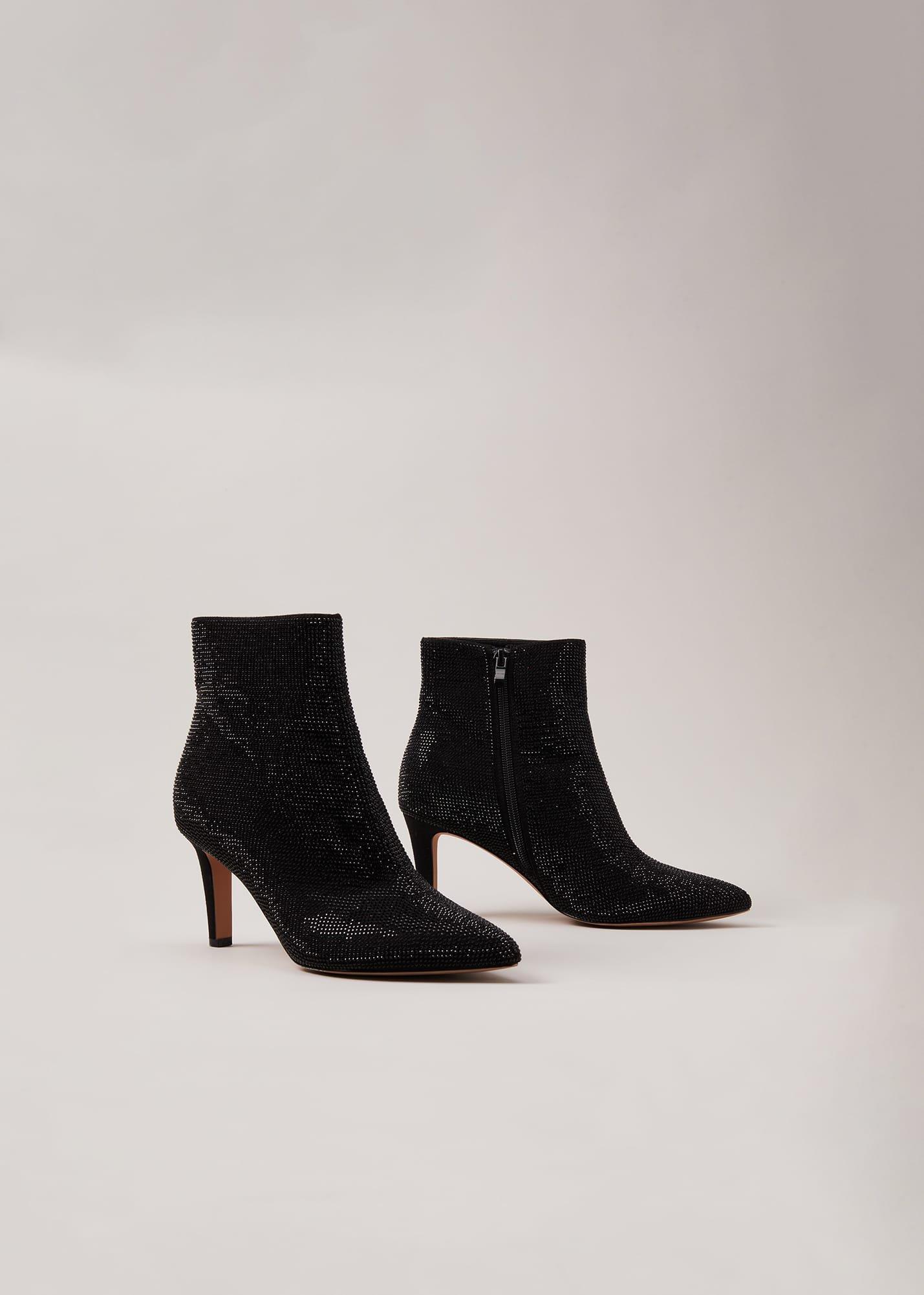 Schwarze Stiefel mit Glitzer