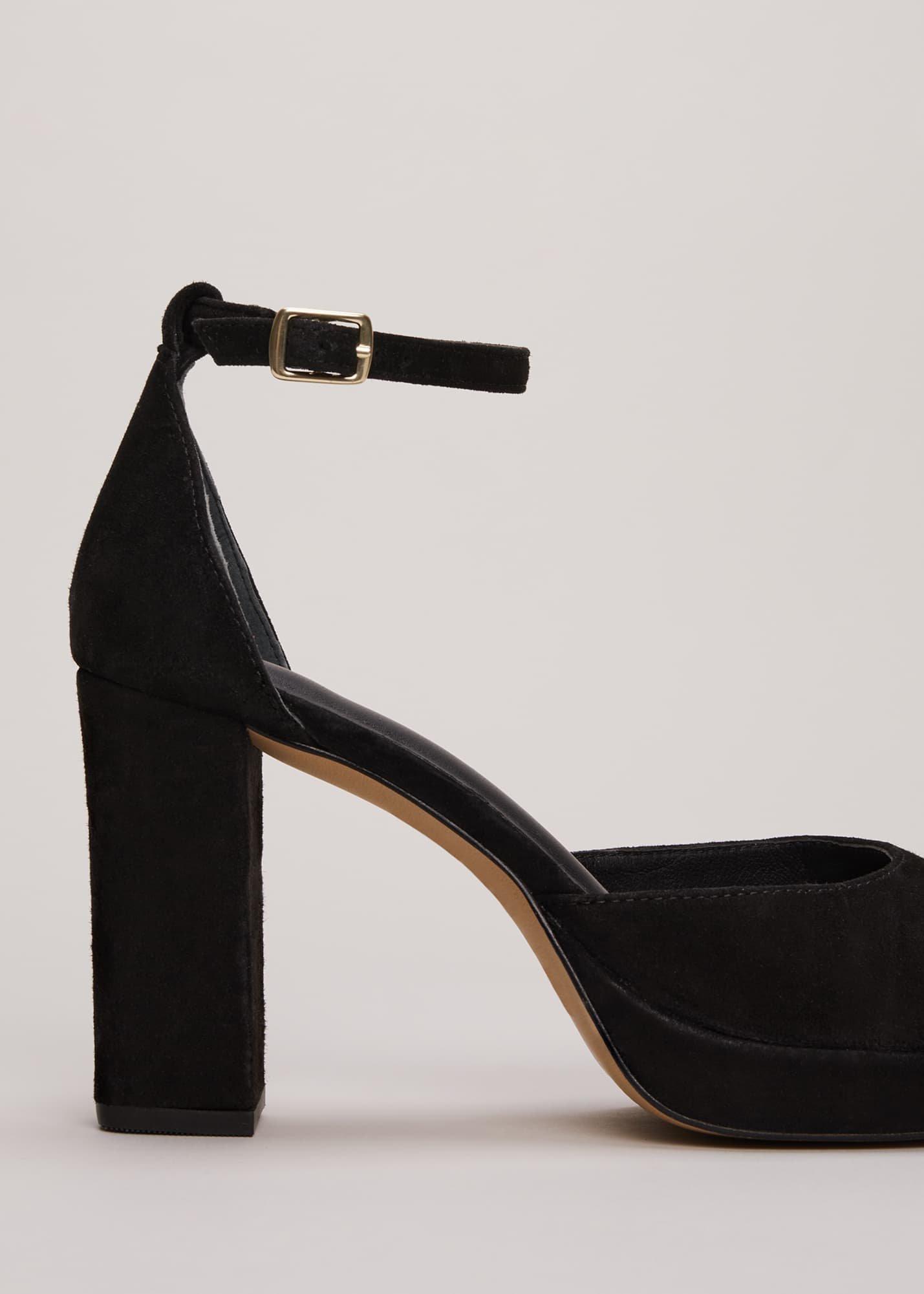 Black Suede Platform Heels