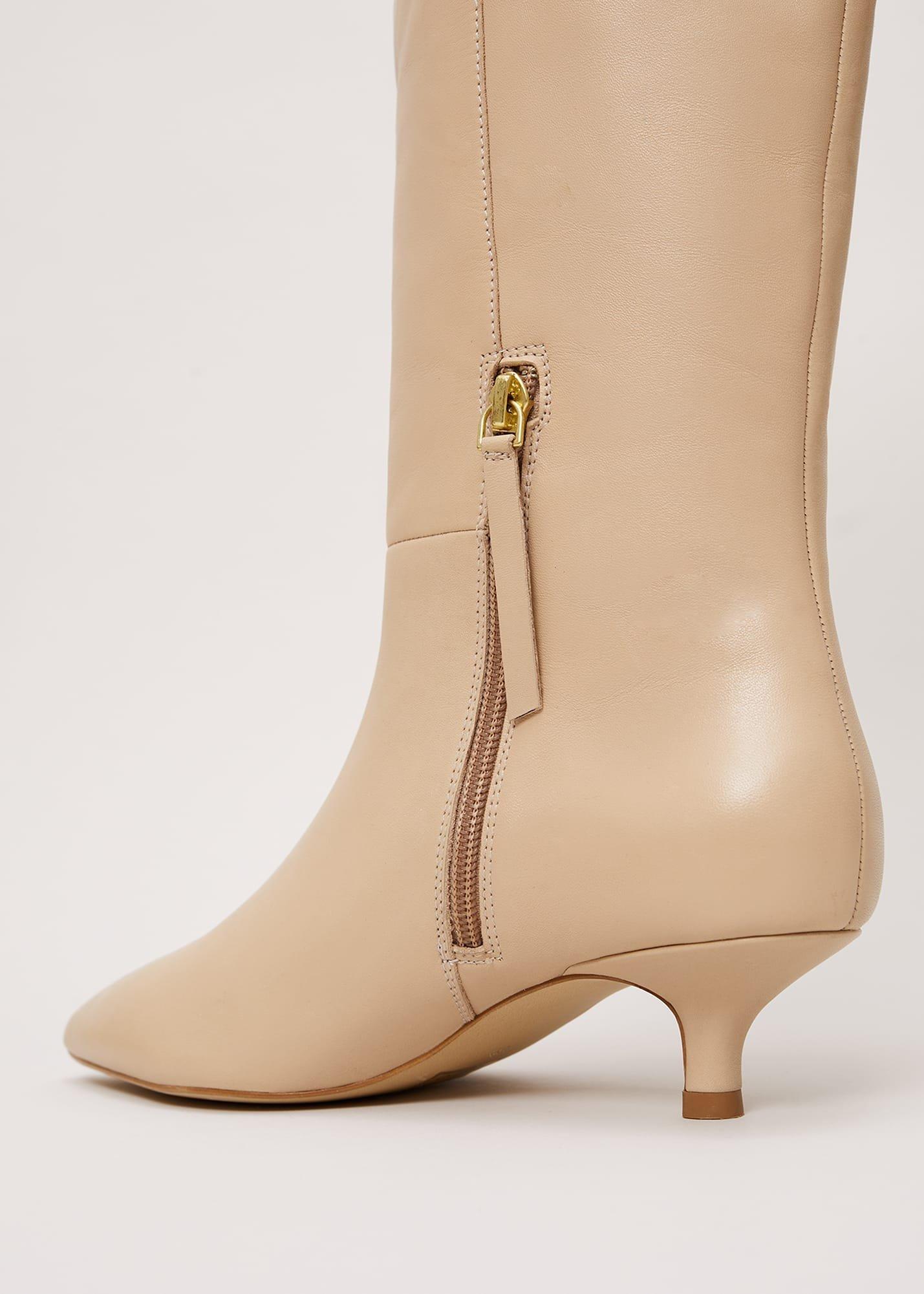 Knee High Kitten Heel Boot