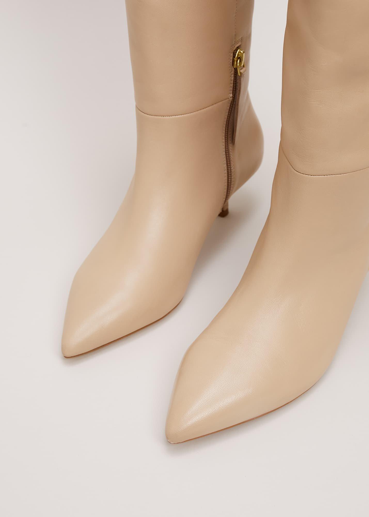 Knee High Kitten Heel Boot