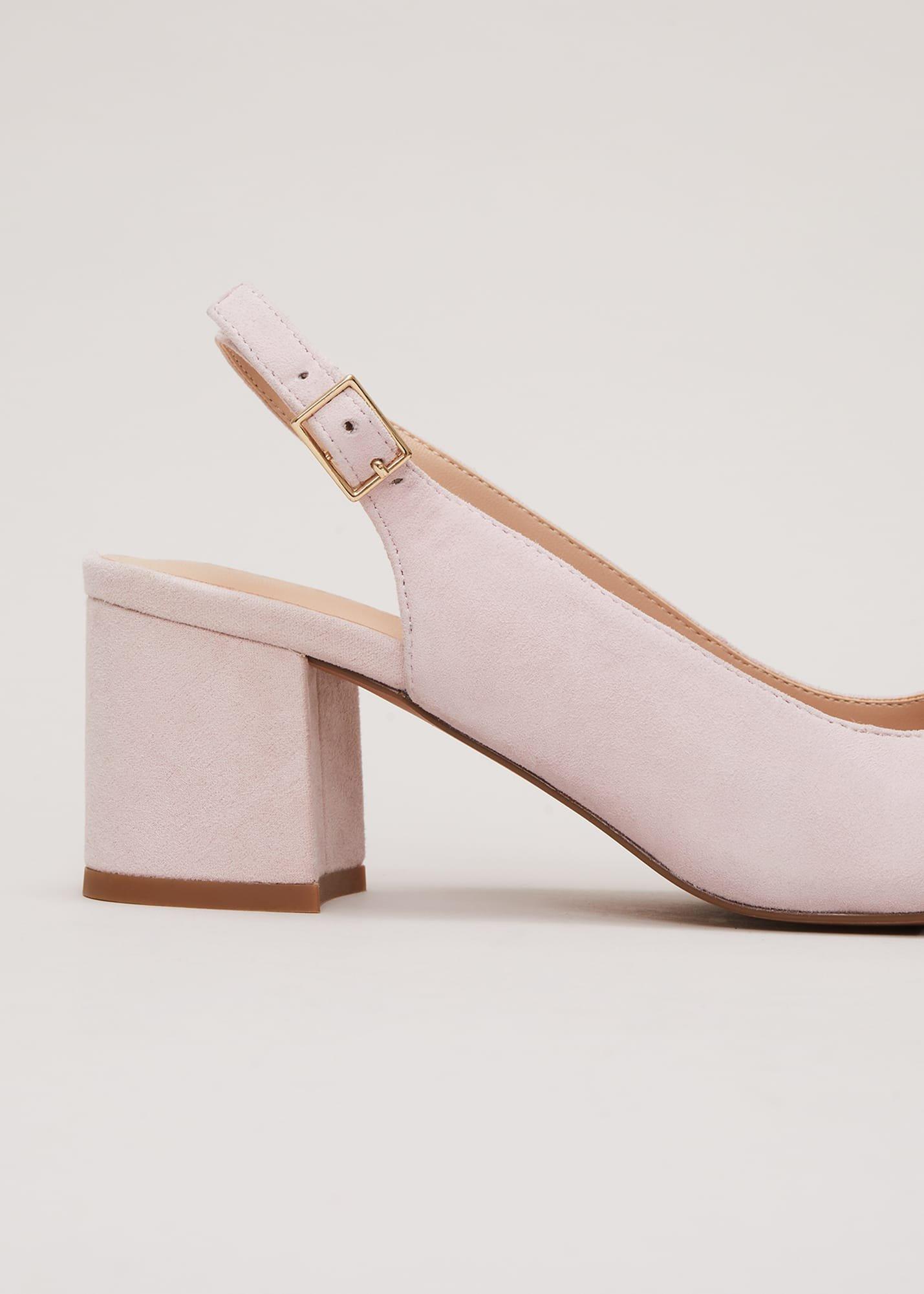 Bow Front Block Heel Shoes