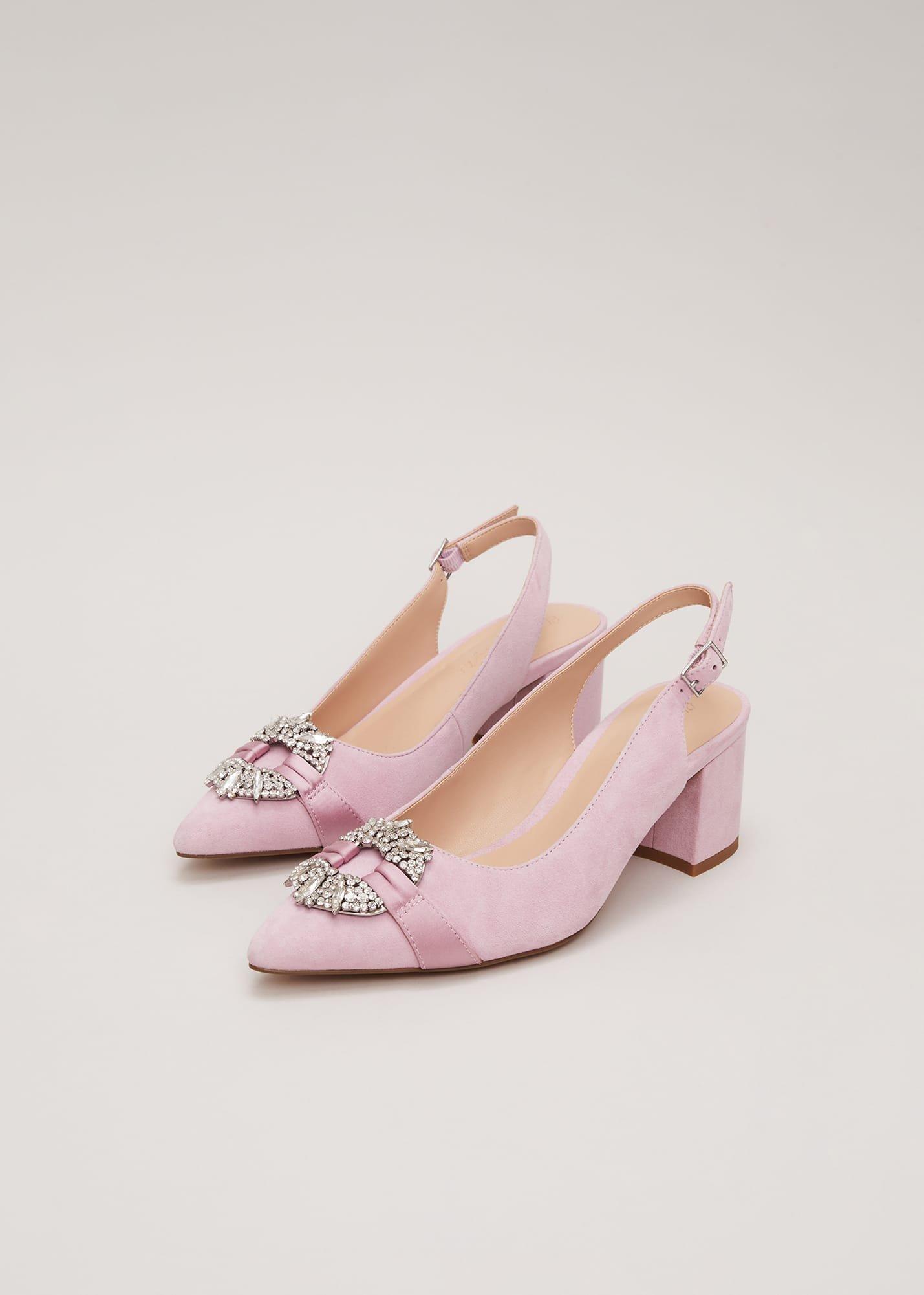 Verzierte Schuhe mit Blockabsatz