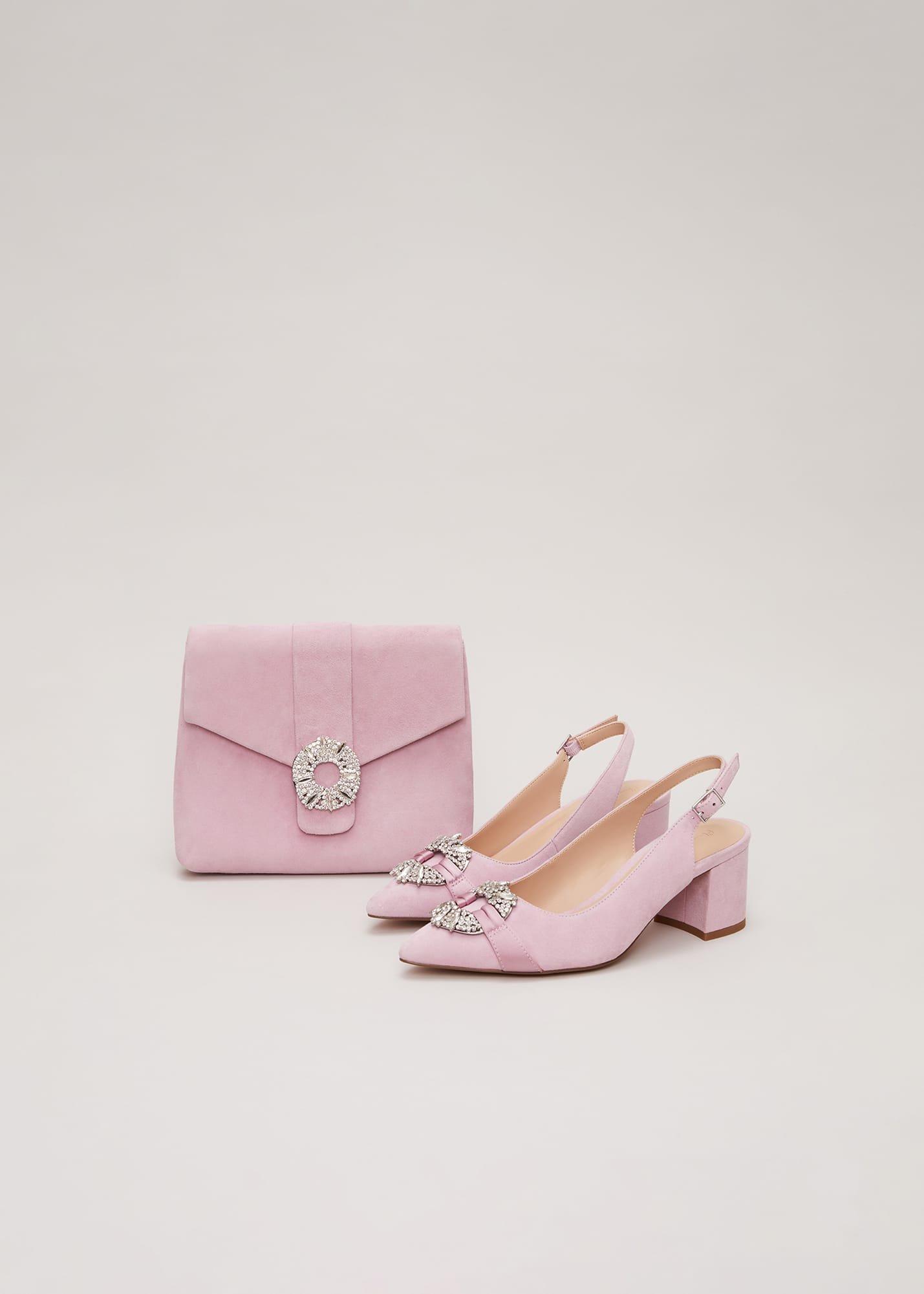 Embellished Block Heel Shoes