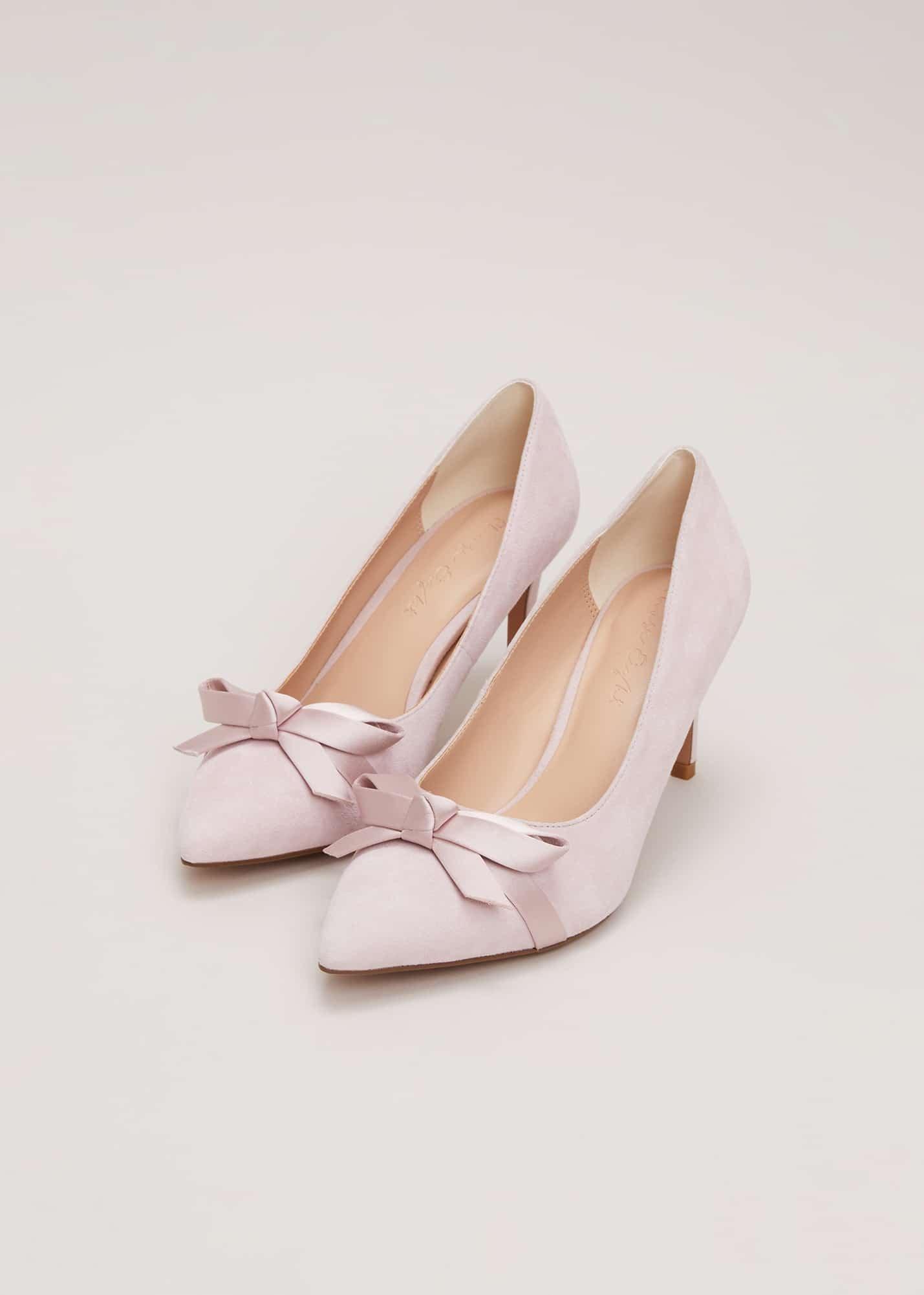 Suede Bow Front Court Shoe
