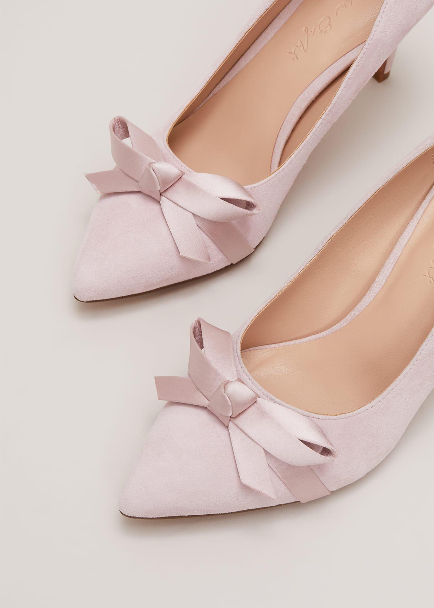 Suede Bow Front Court Shoe