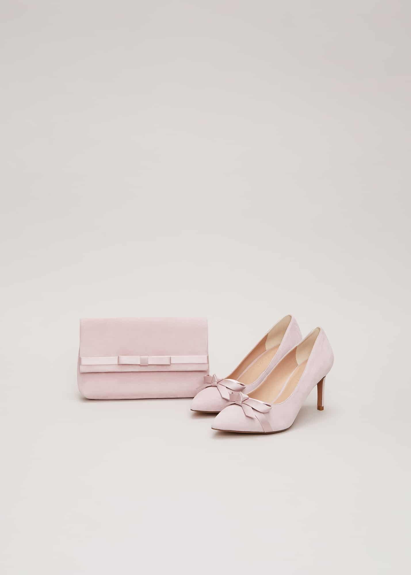 Suede Bow Front Court Shoe