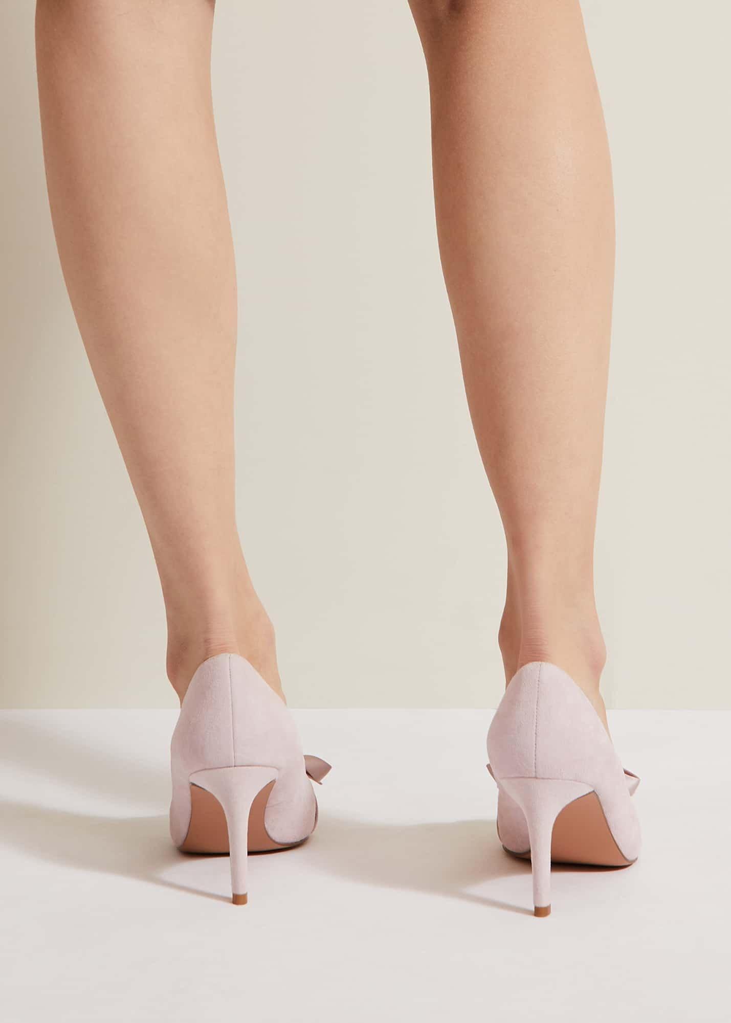 Suede Bow Front Court Shoe