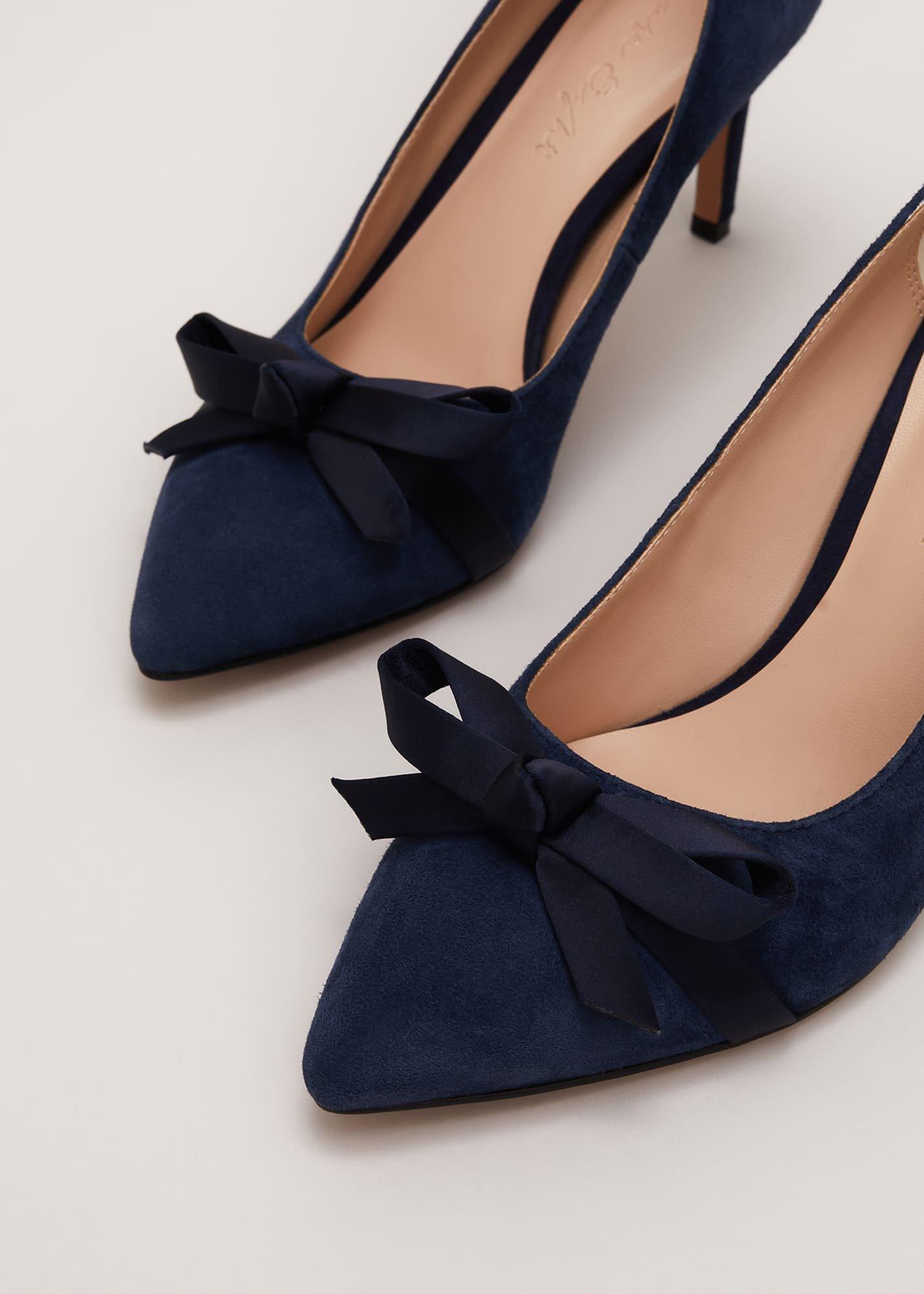 Suede Bow Front Court Shoe
