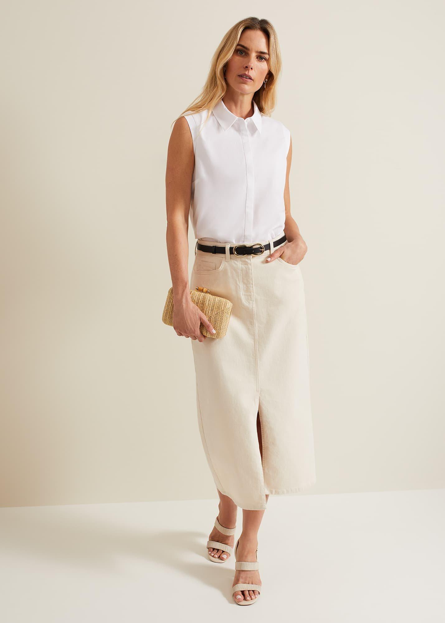 Leather Double Strap Block Heel Sandal