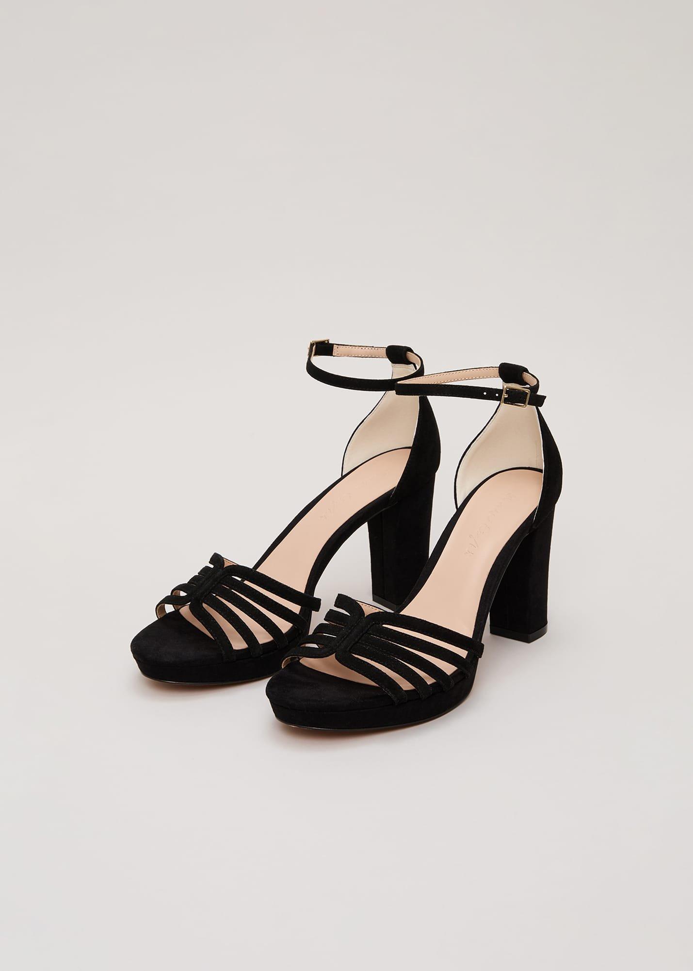Suede Strappy Platform Shoe