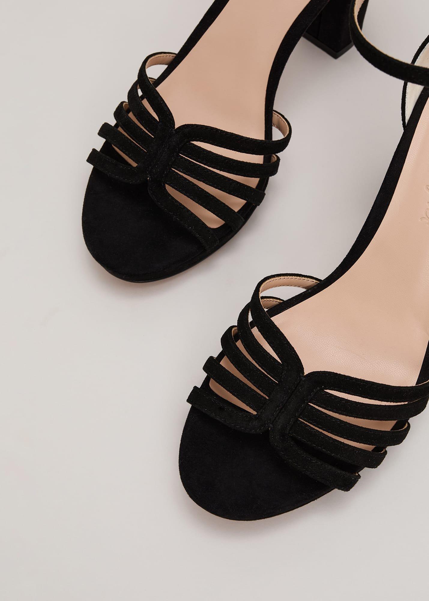 Suede Strappy Platform Shoe