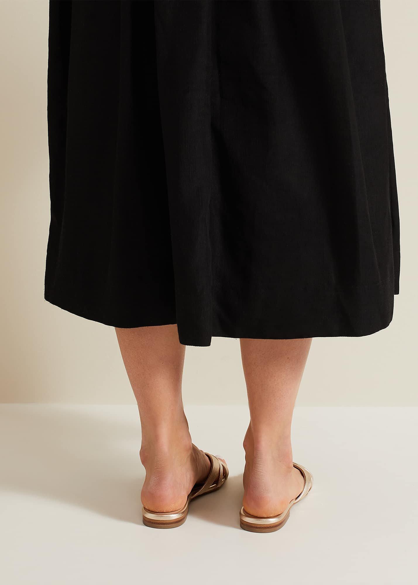 Leather Flat Slider Sandal