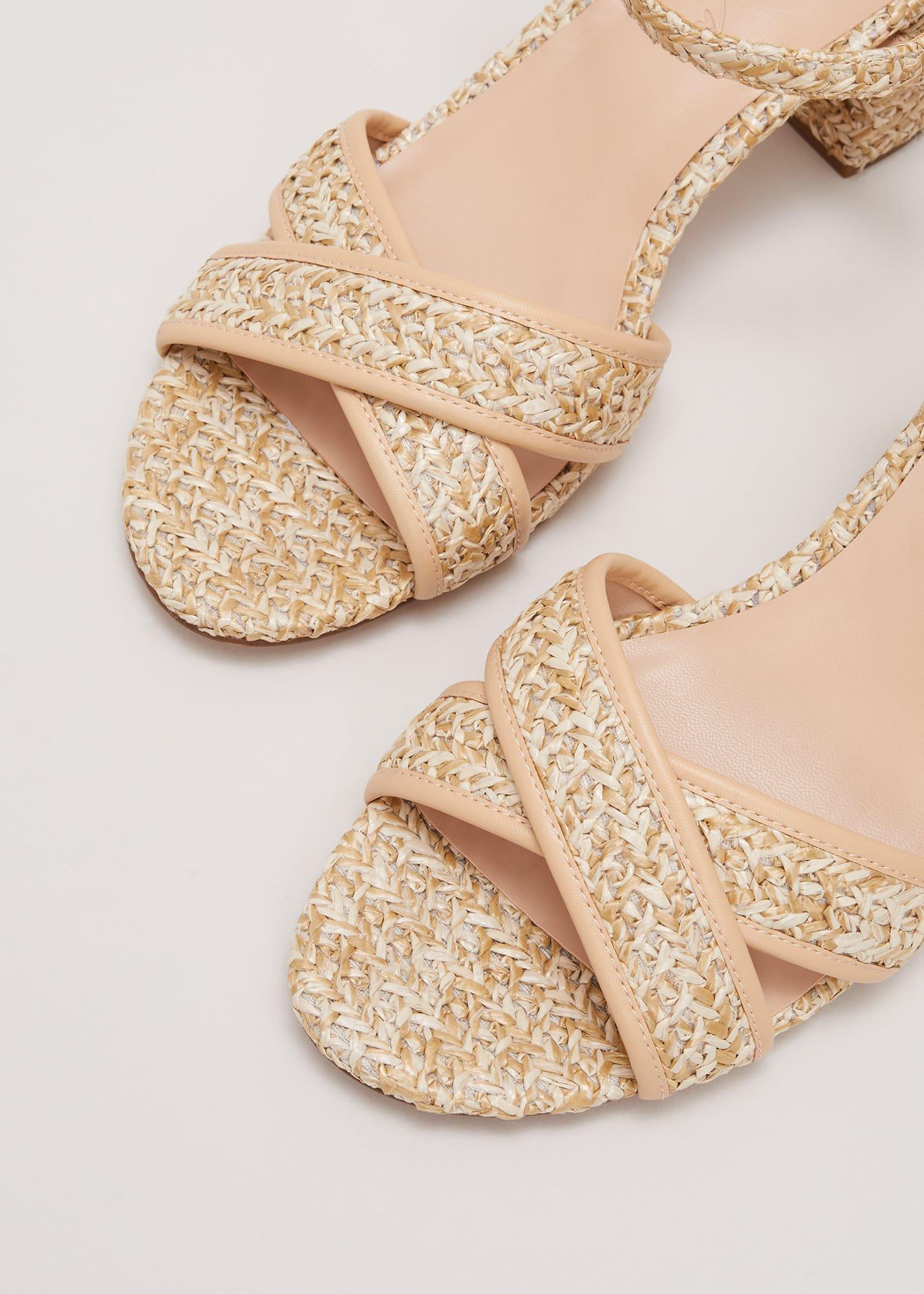 Raffia Block Heel