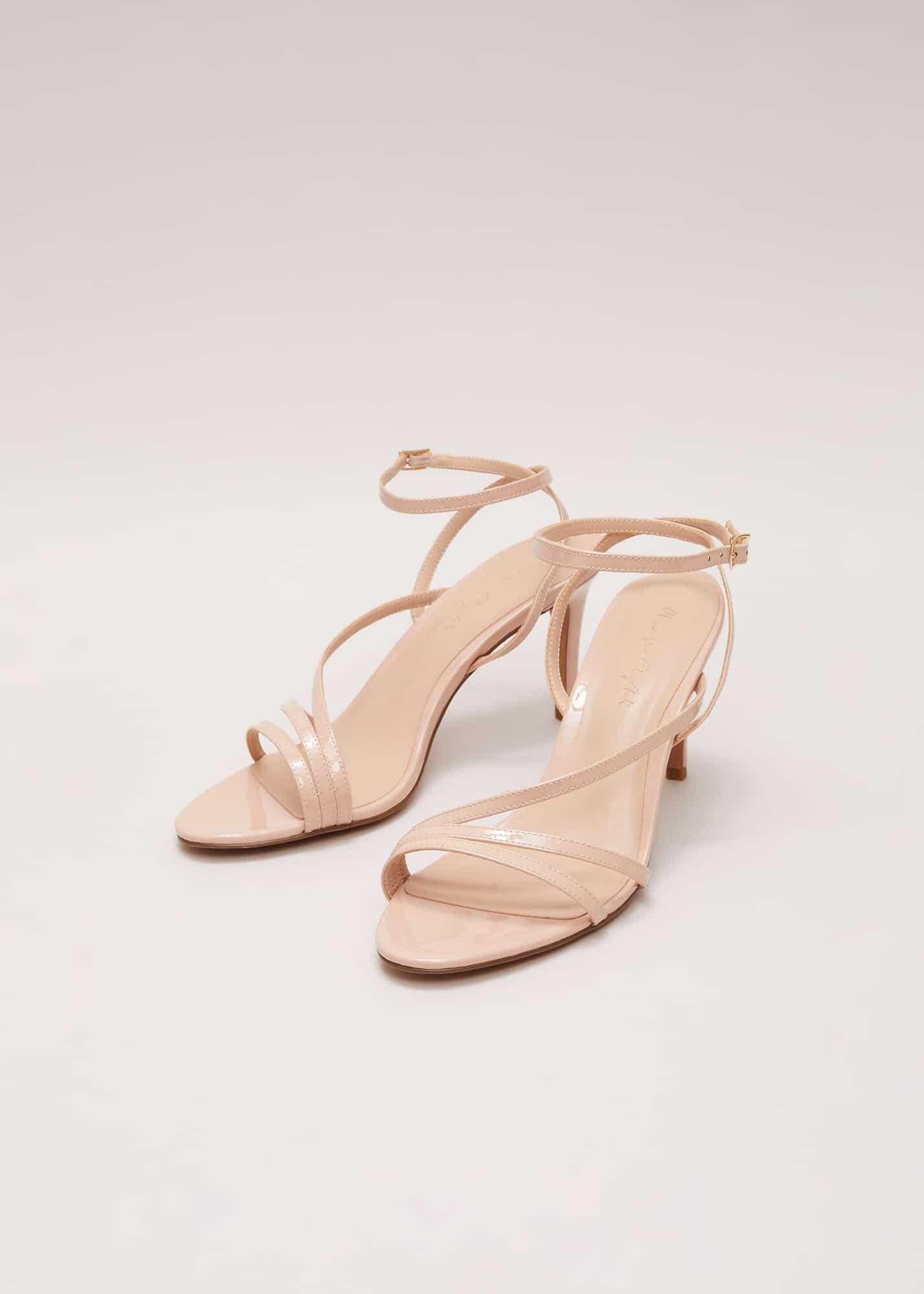 Patent Barely There Strappy Sandal