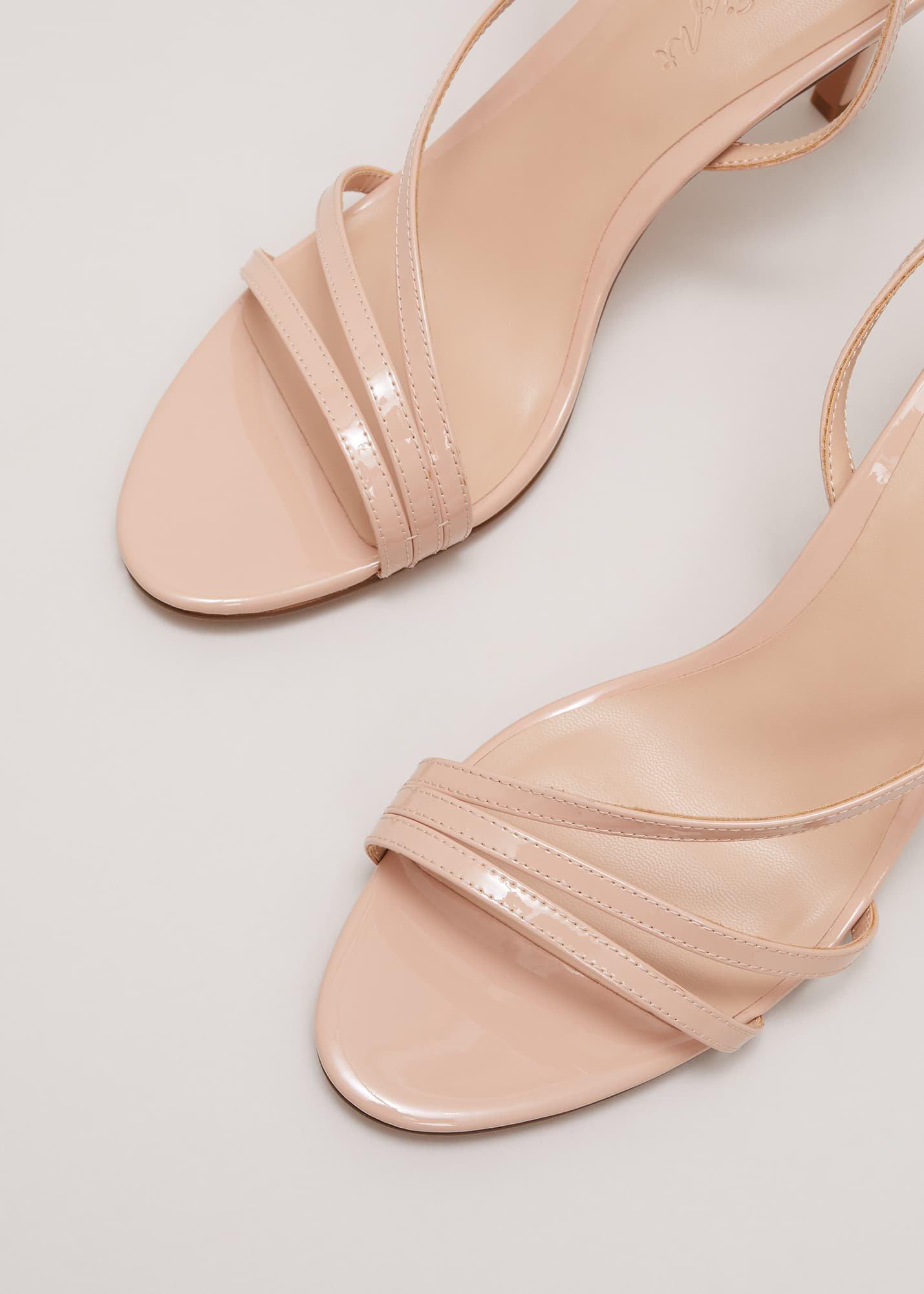 Patent Barely There Strappy Sandal