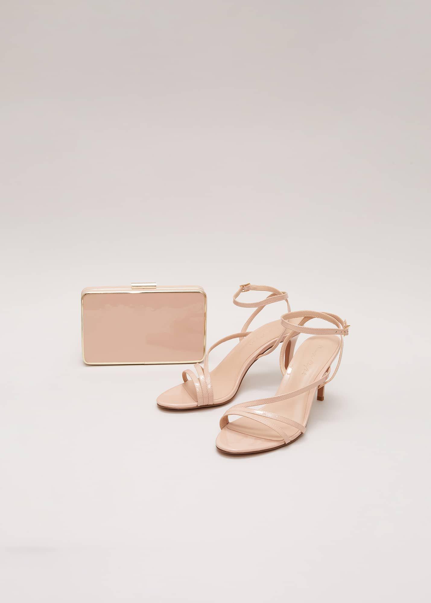 Patent Barely There Strappy Sandal