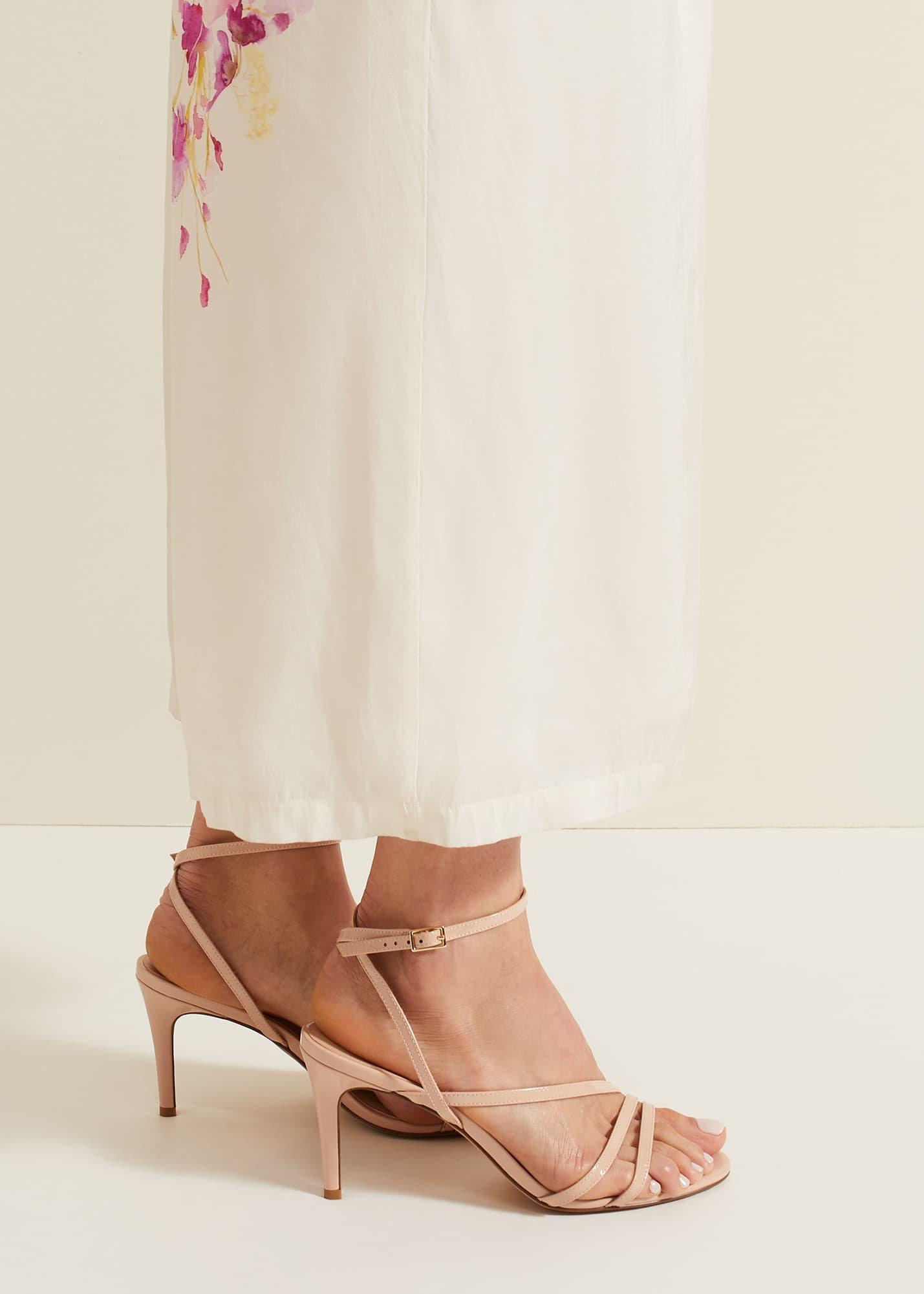 Patent Barely There Strappy Sandal