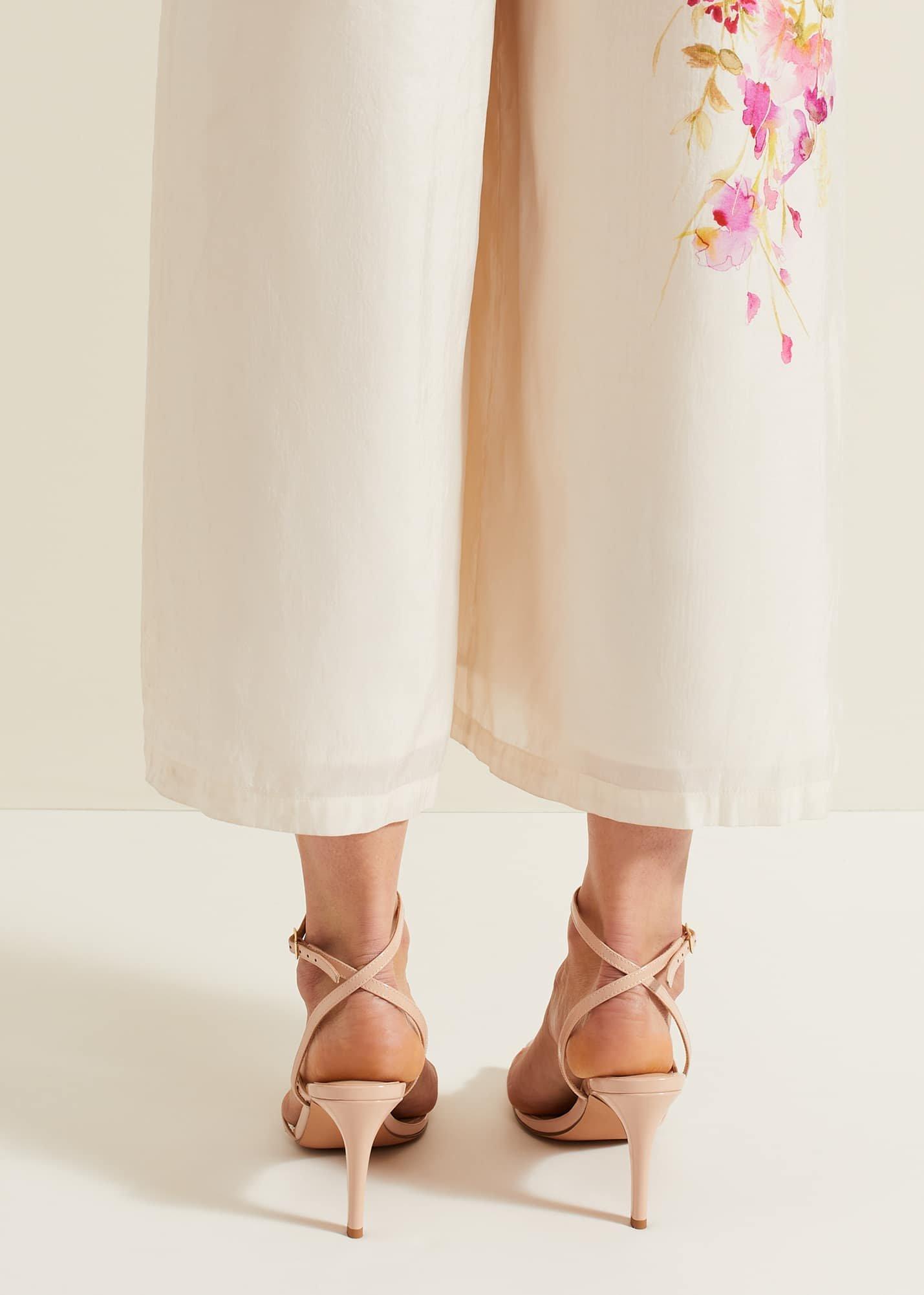 Patent Barely There Strappy Sandal