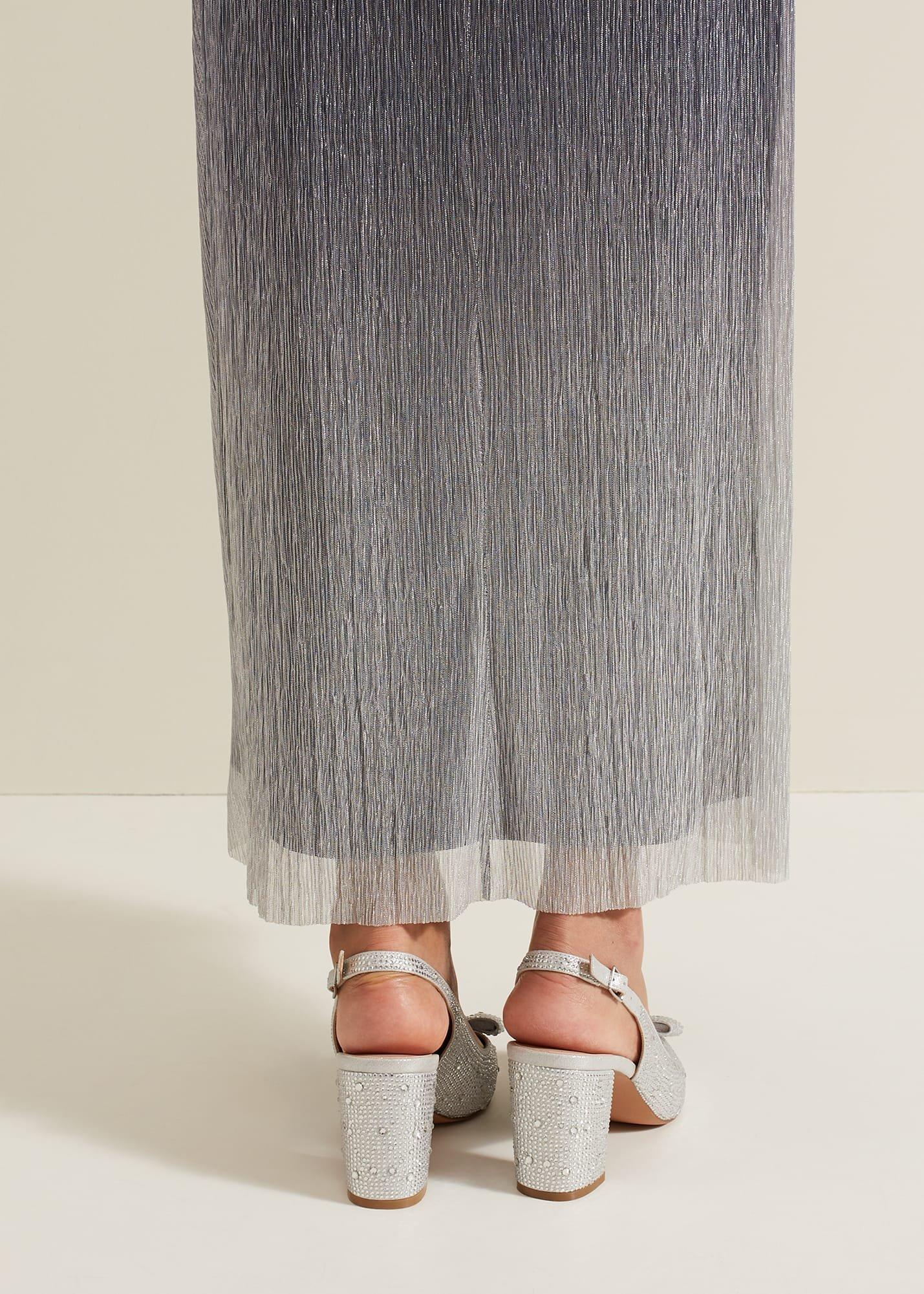 Embellished Bow Block Heel Slingback