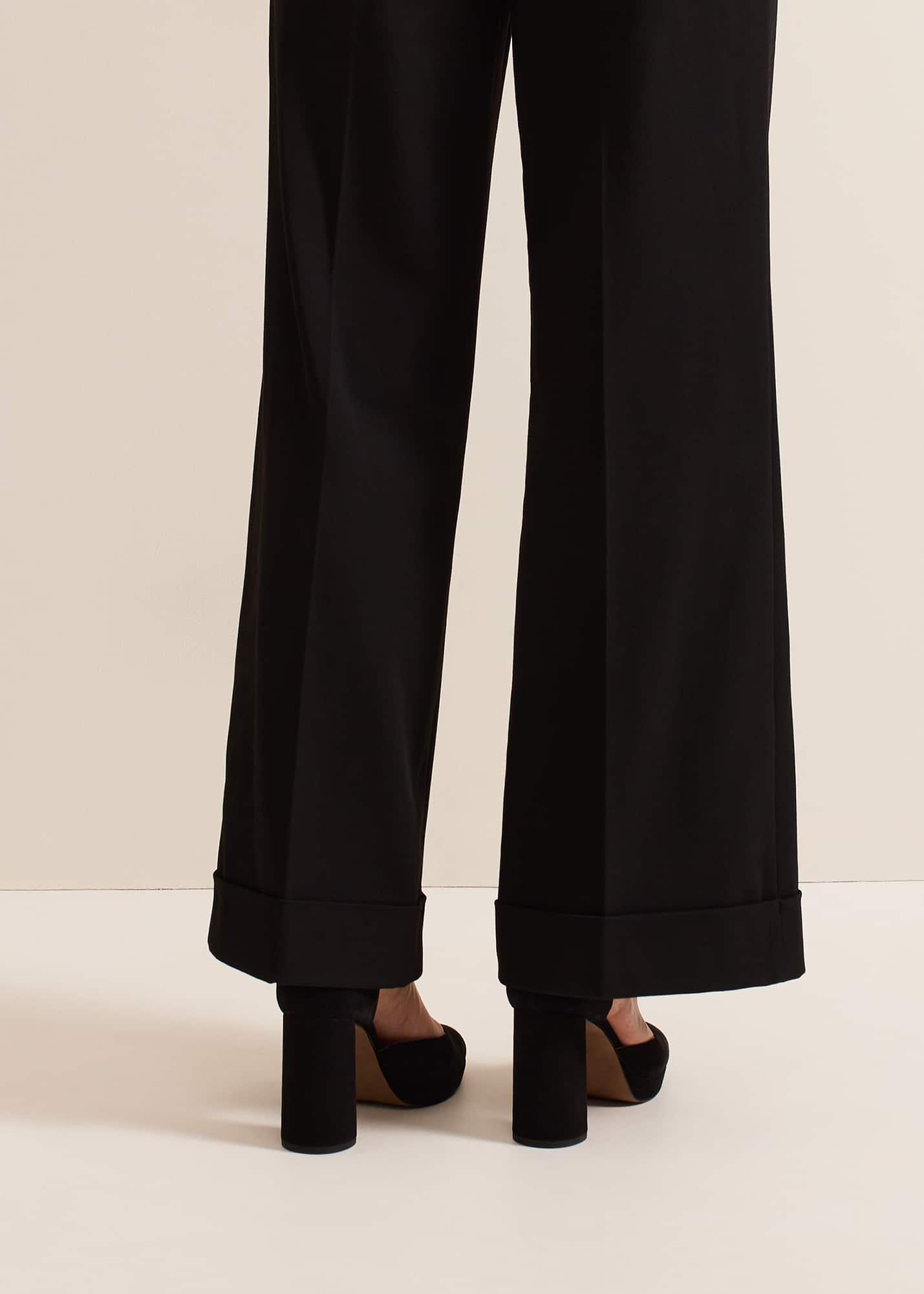 Black Suede Closed Toe Platform