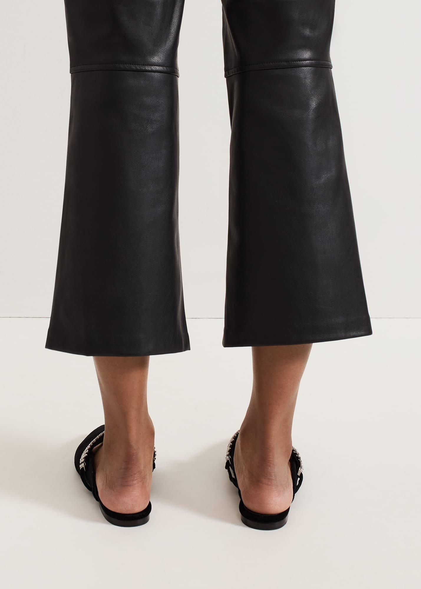 Black Velvet Sparkle Flat Mule