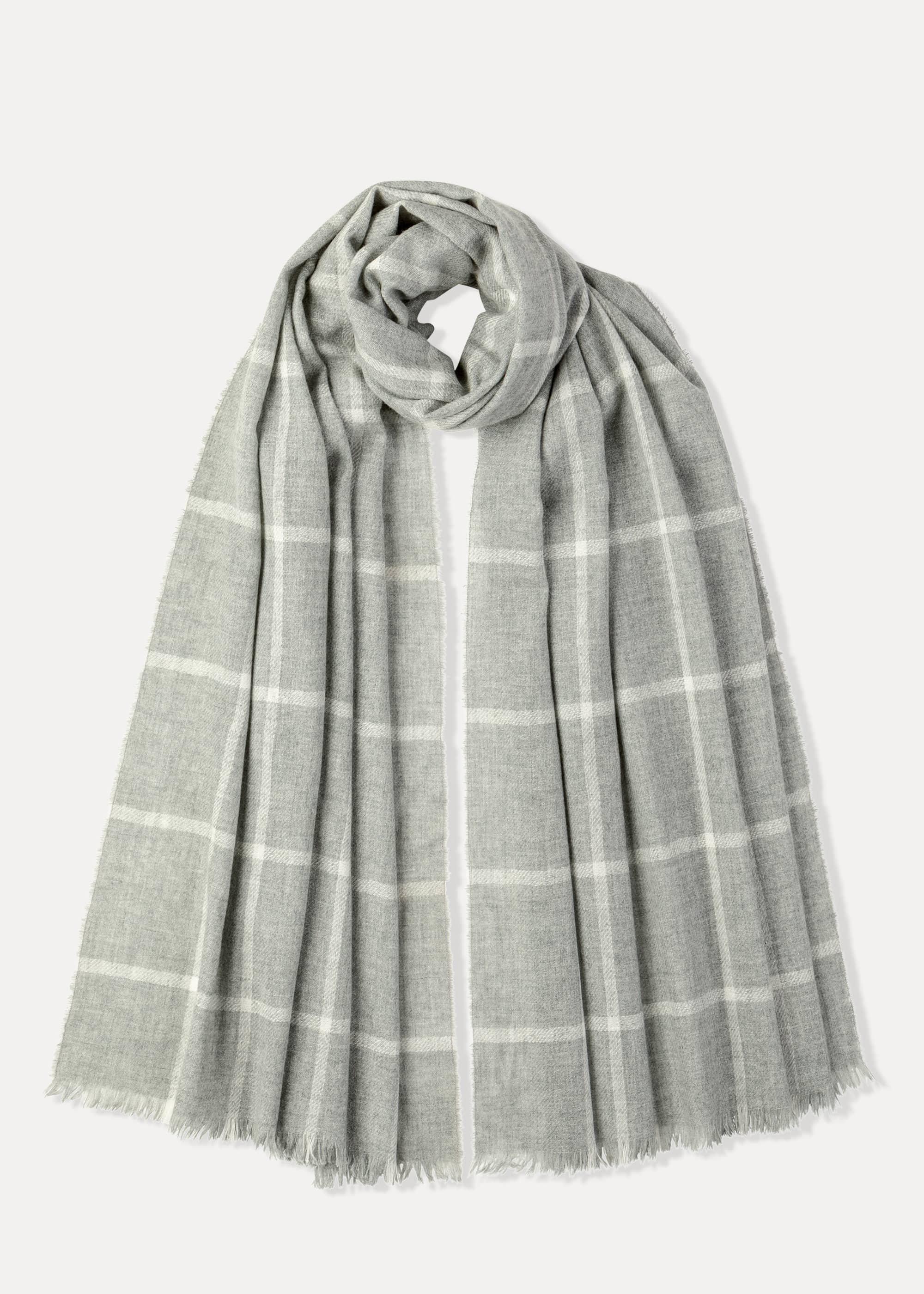 Window Pane Stole Cashmere Scarf