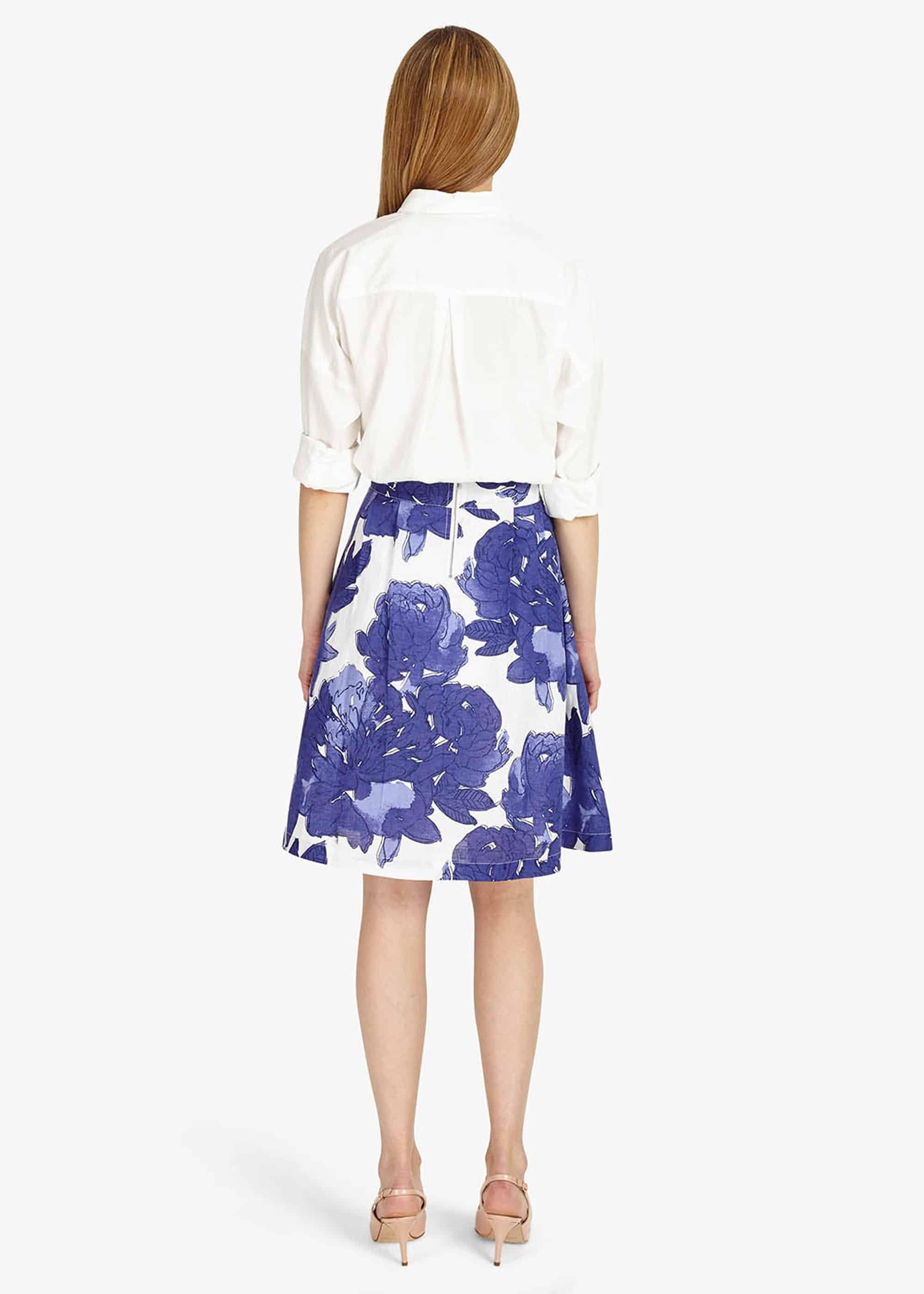 Isla Leaf Print Skirt