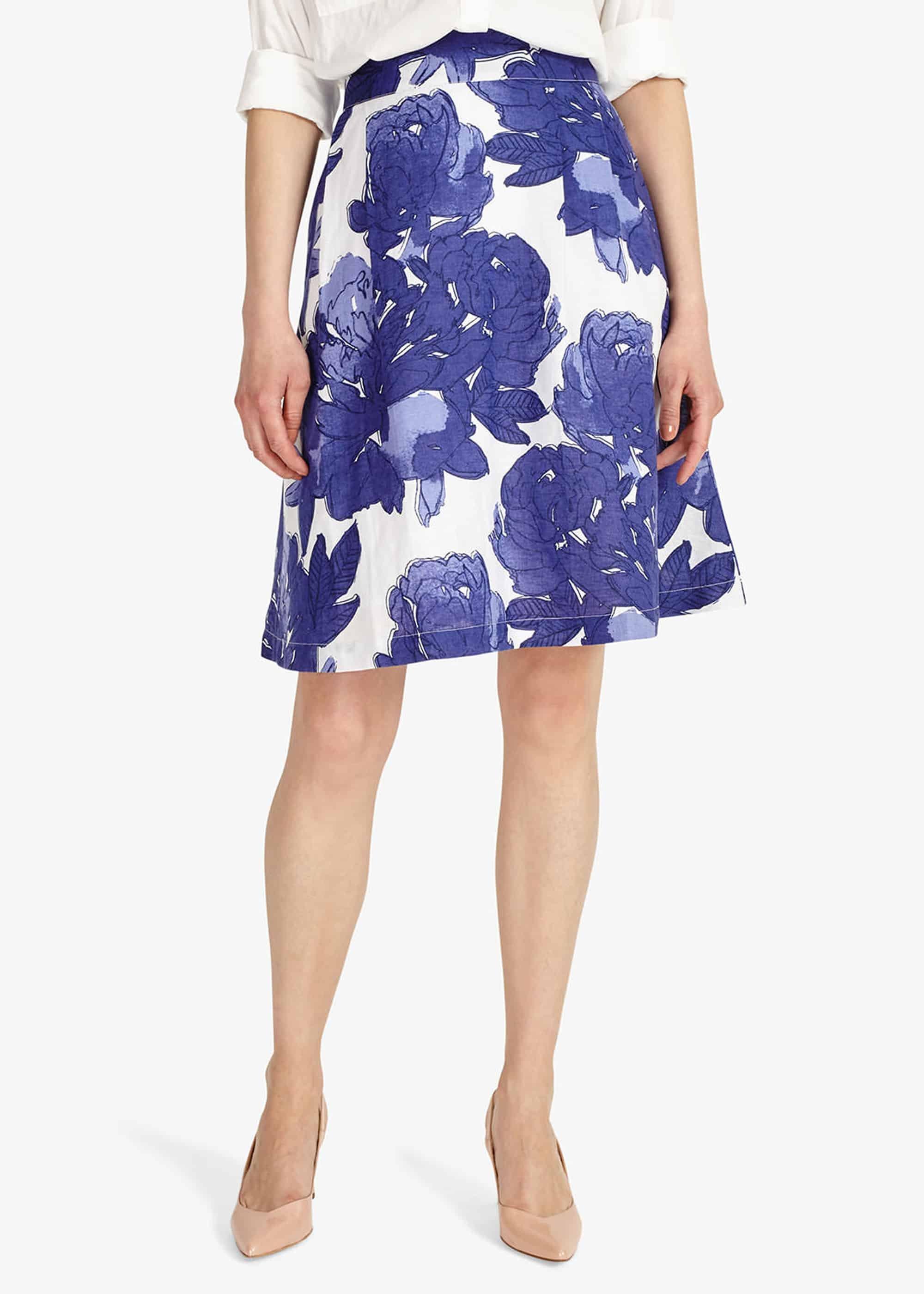 Isla Leaf Print Skirt