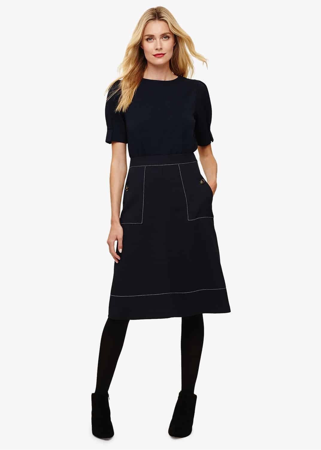 Castielle A-Line Stitch Skirt