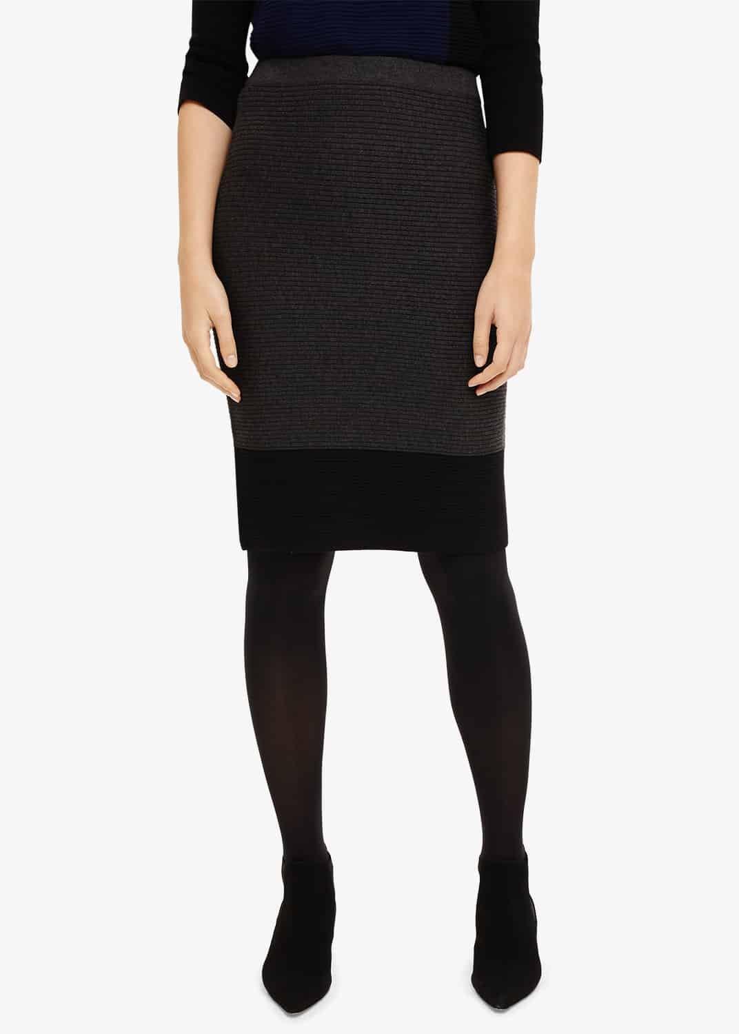 Robin Colour Block Knitted Skirt