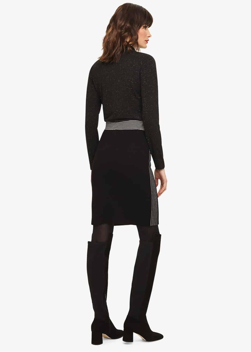 Melanie Tipped Mock Wrap Skirt