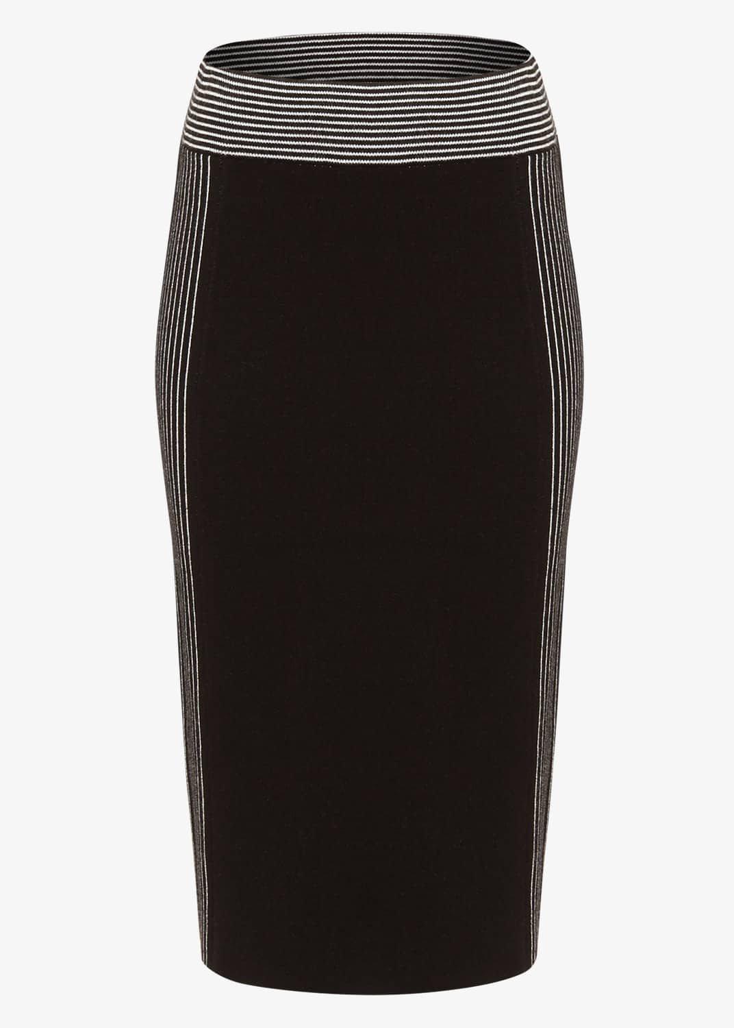 Melanie Tipped Mock Wrap Skirt