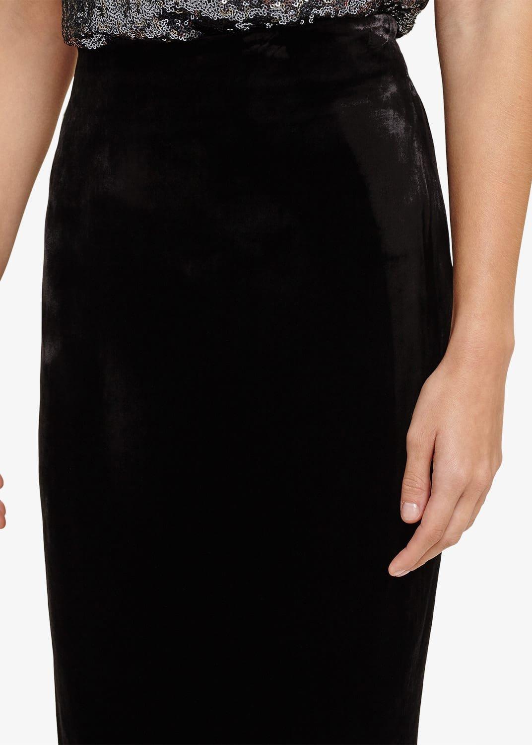 Violetta Velvet Pencil Skirt
