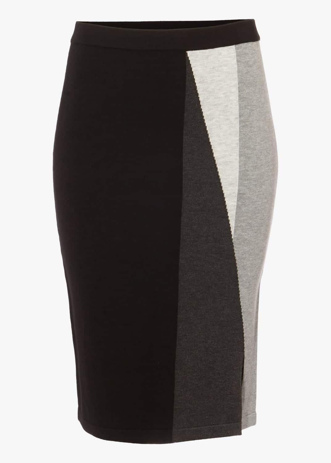 Megan Colour Block Knitted Skirt