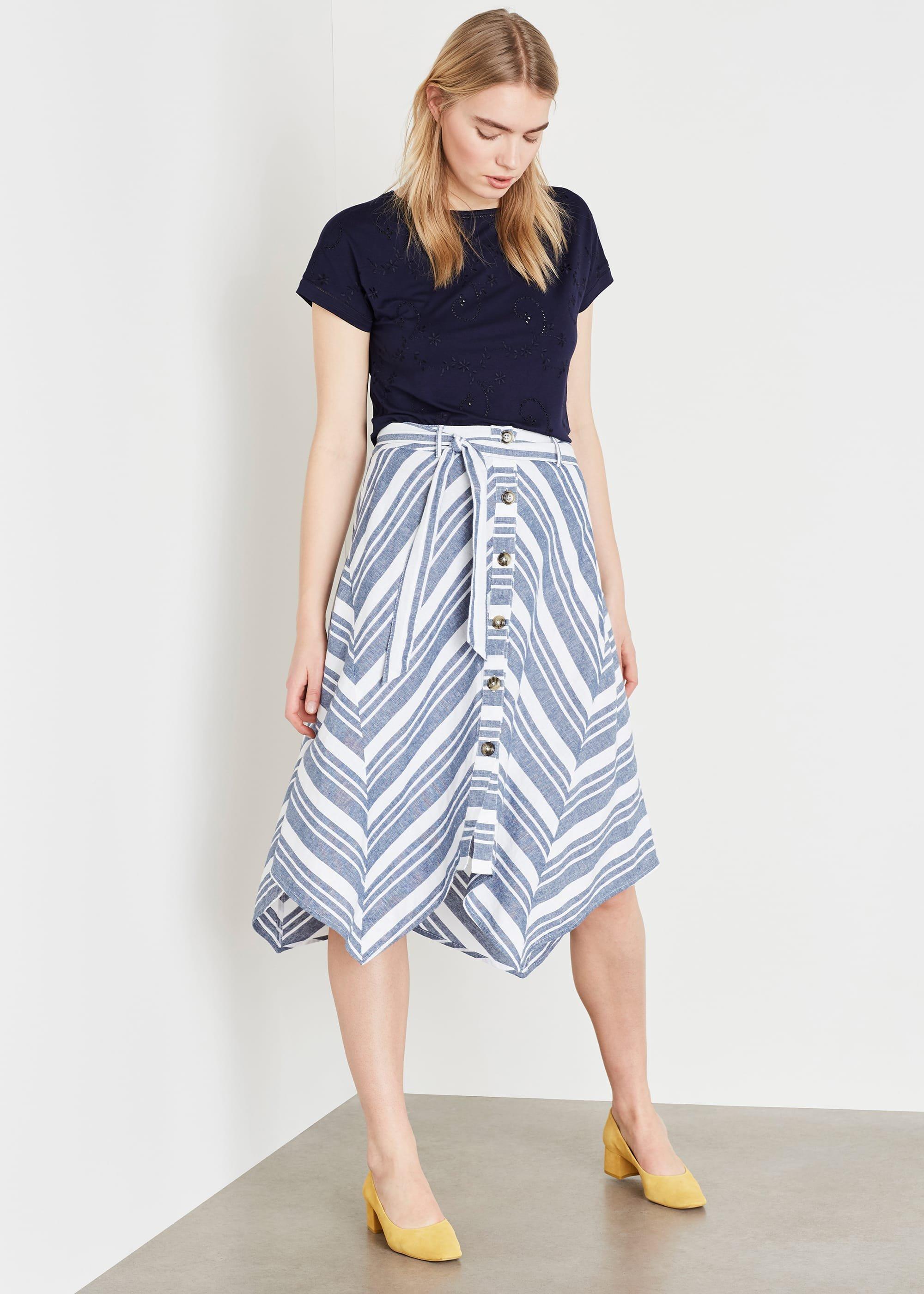 Maggiore Linen Stripe Skirt