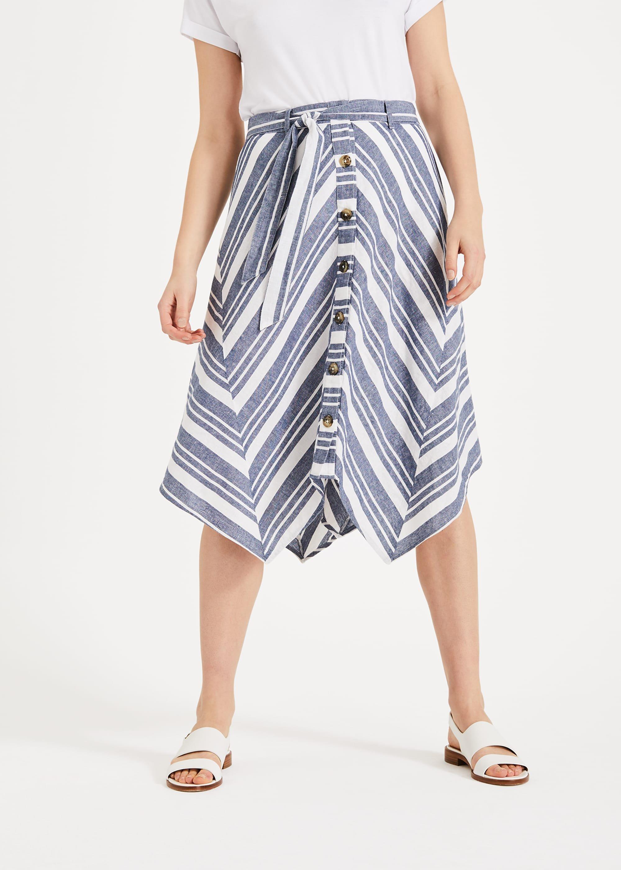 Maggiore Linen Stripe Skirt