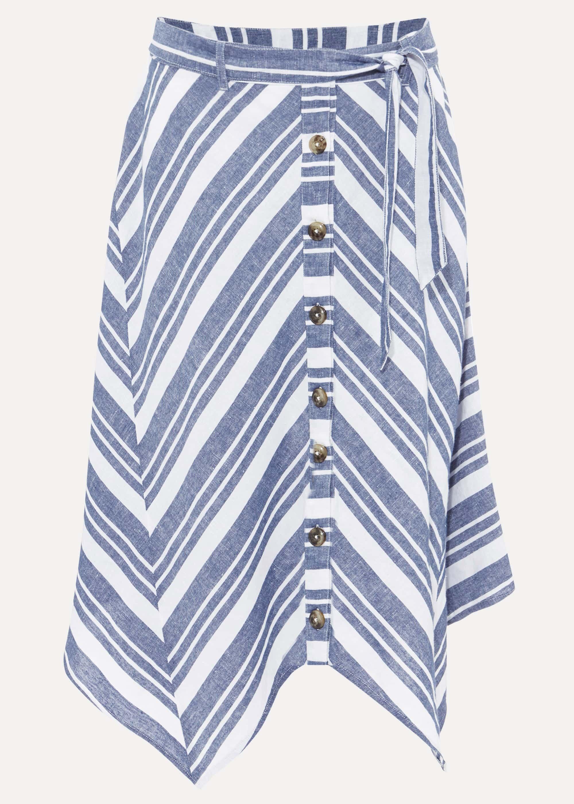 Maggiore Linen Stripe Skirt