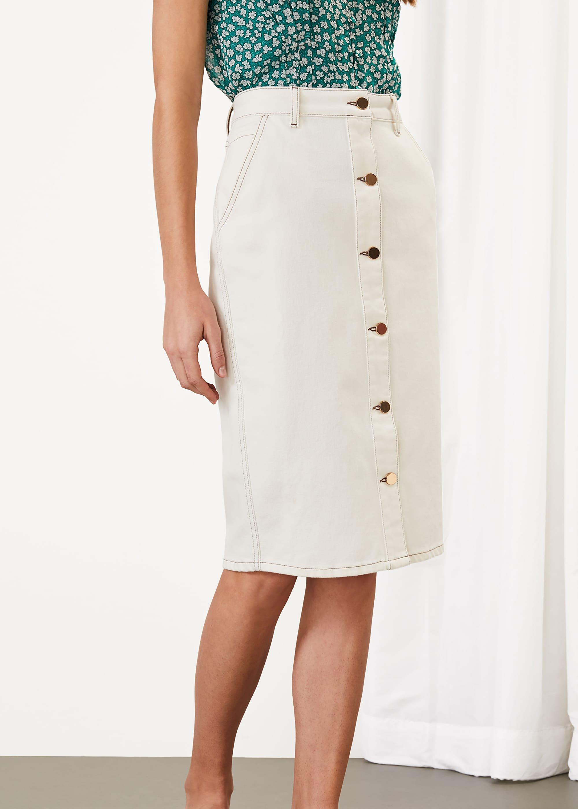 Ellama Stretch Denim Skirt